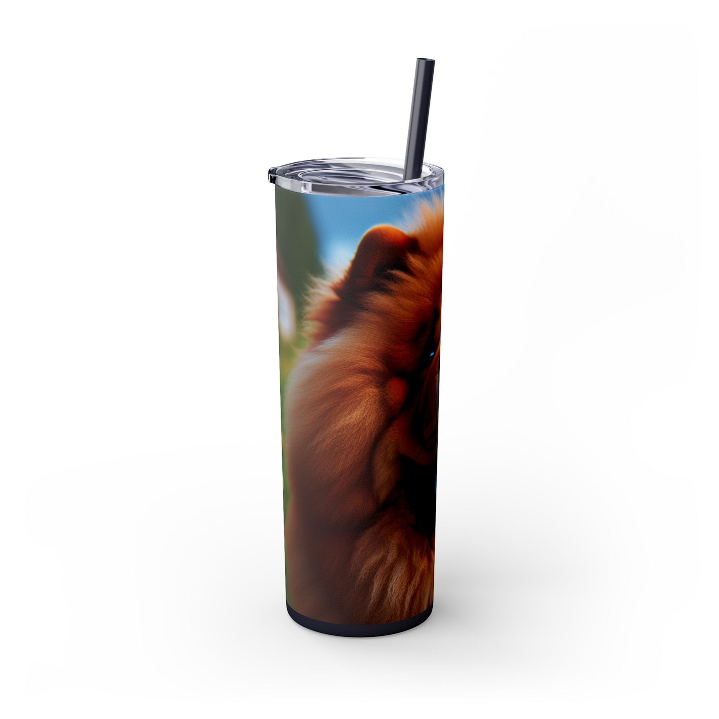 Chow Chow Skinny Tumbler with Straw, 20oz