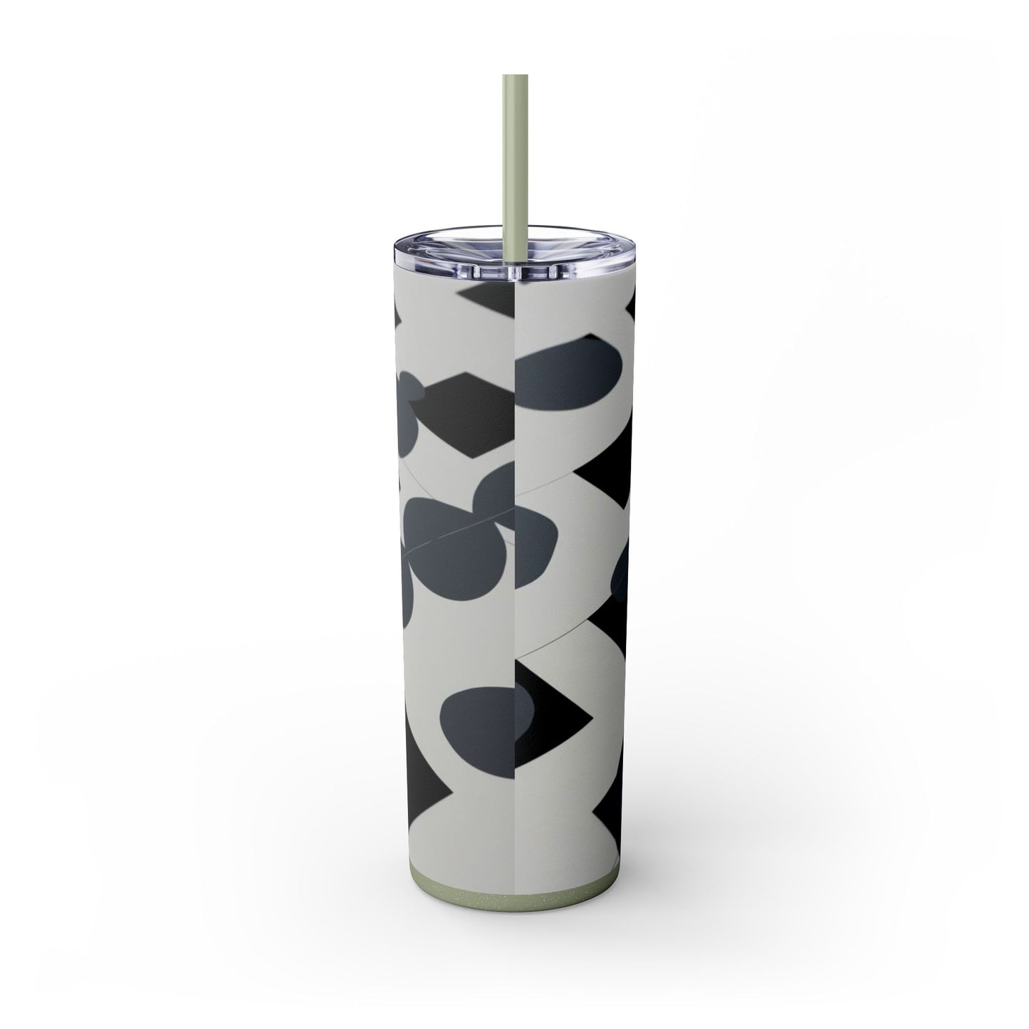 Optical Illusion Skinny Tumbler with Straw, 20oz