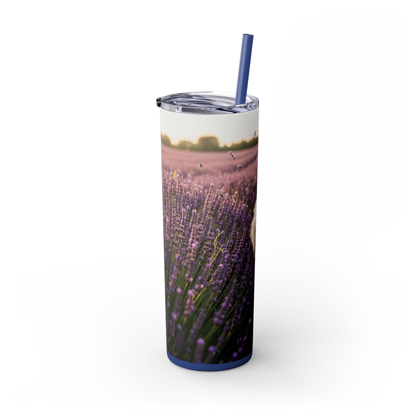Poodle Skinny Tumbler with Straw, 20oz