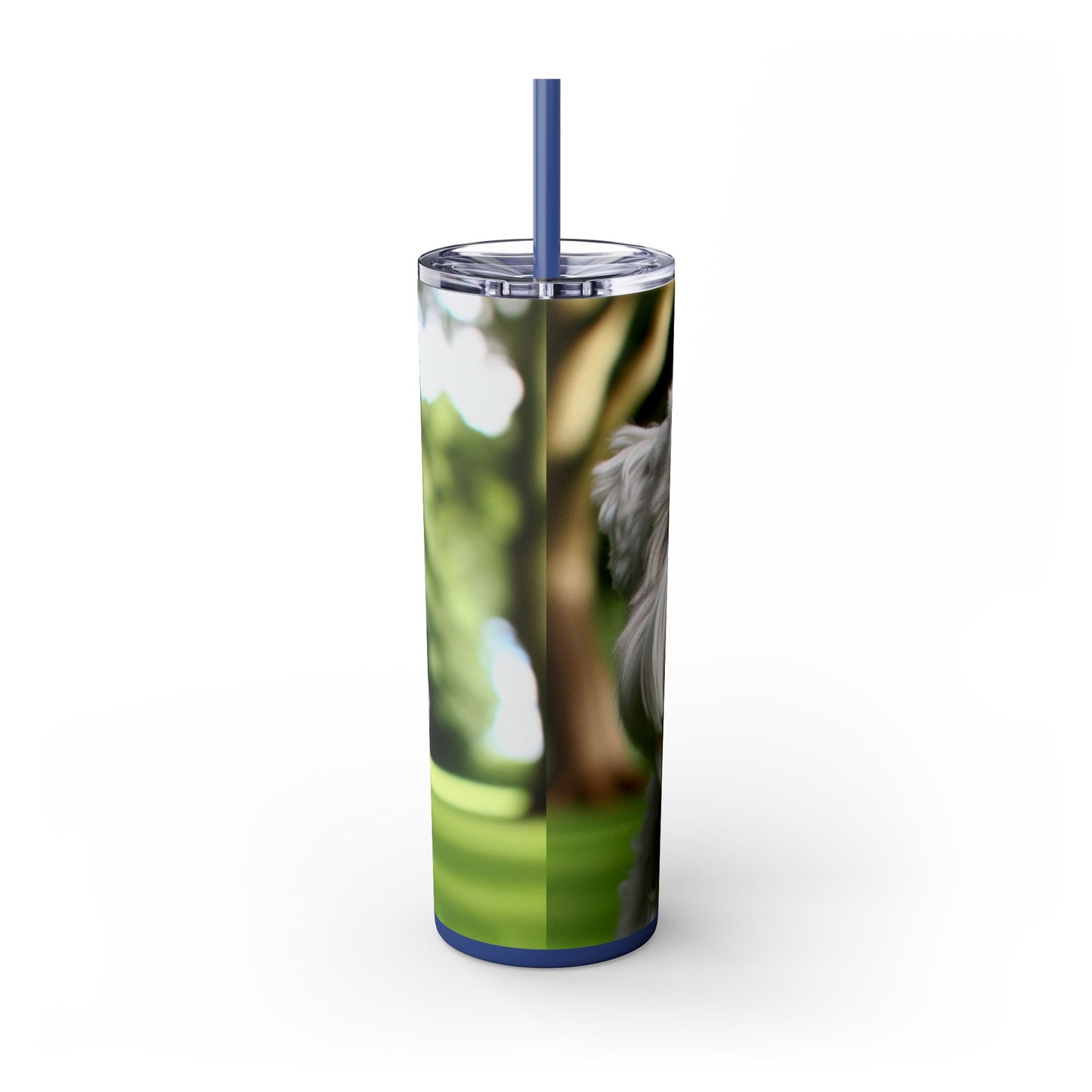 Sealyham Terrier Skinny Tumbler with Straw, 20oz