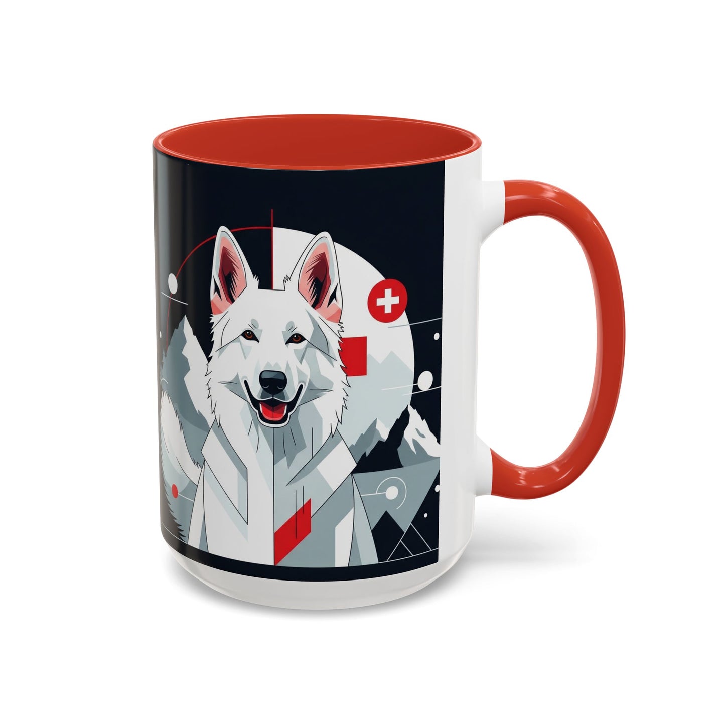 White Swiss Shepherd Dog Accent Coffee Mug - Perfect Gift for Dog Lovers
