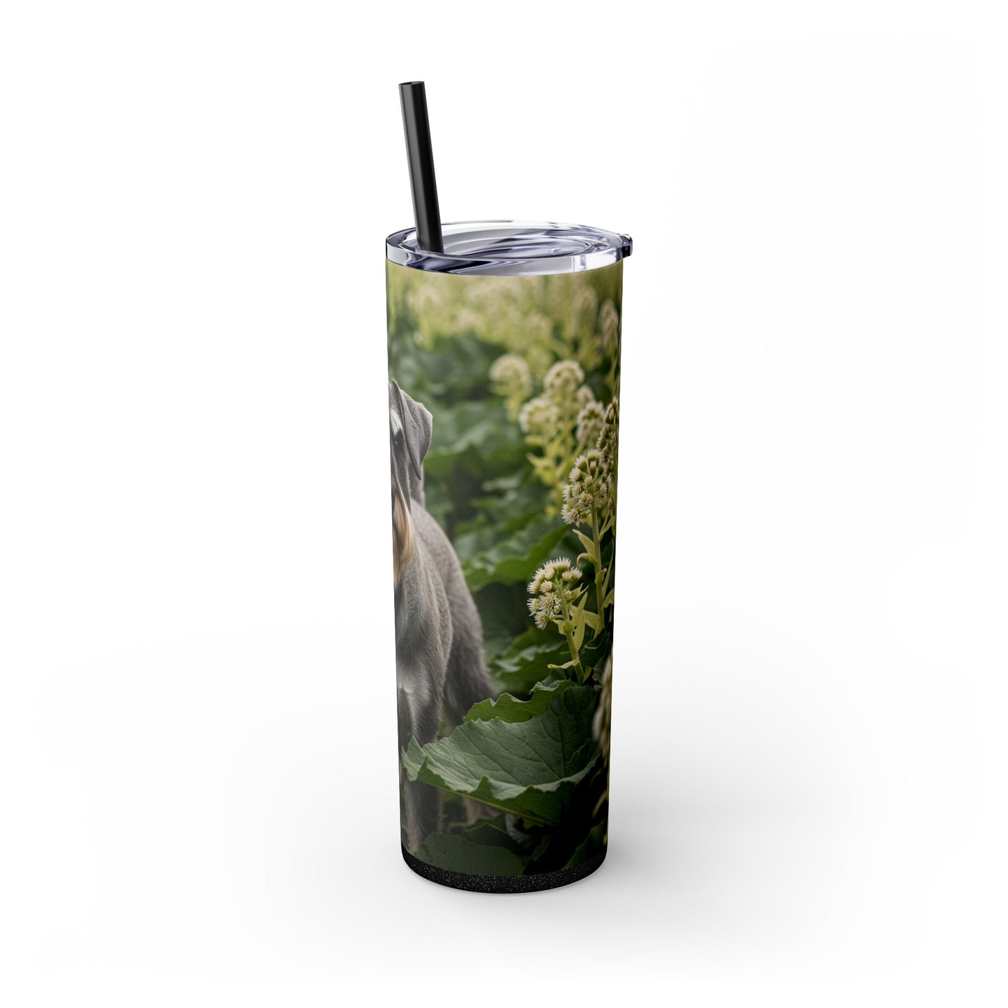 Standard Schnauzer Skinny Tumbler with Straw, 20oz