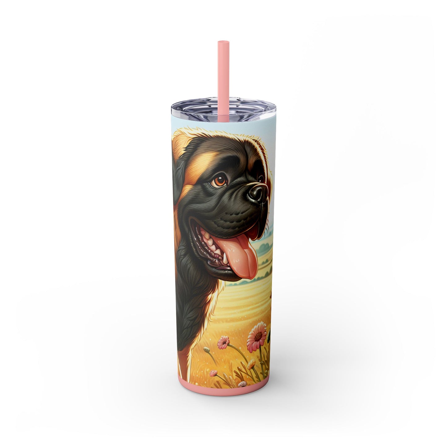 Spanish Mastiff Skinny Tumbler with Straw, 20oz