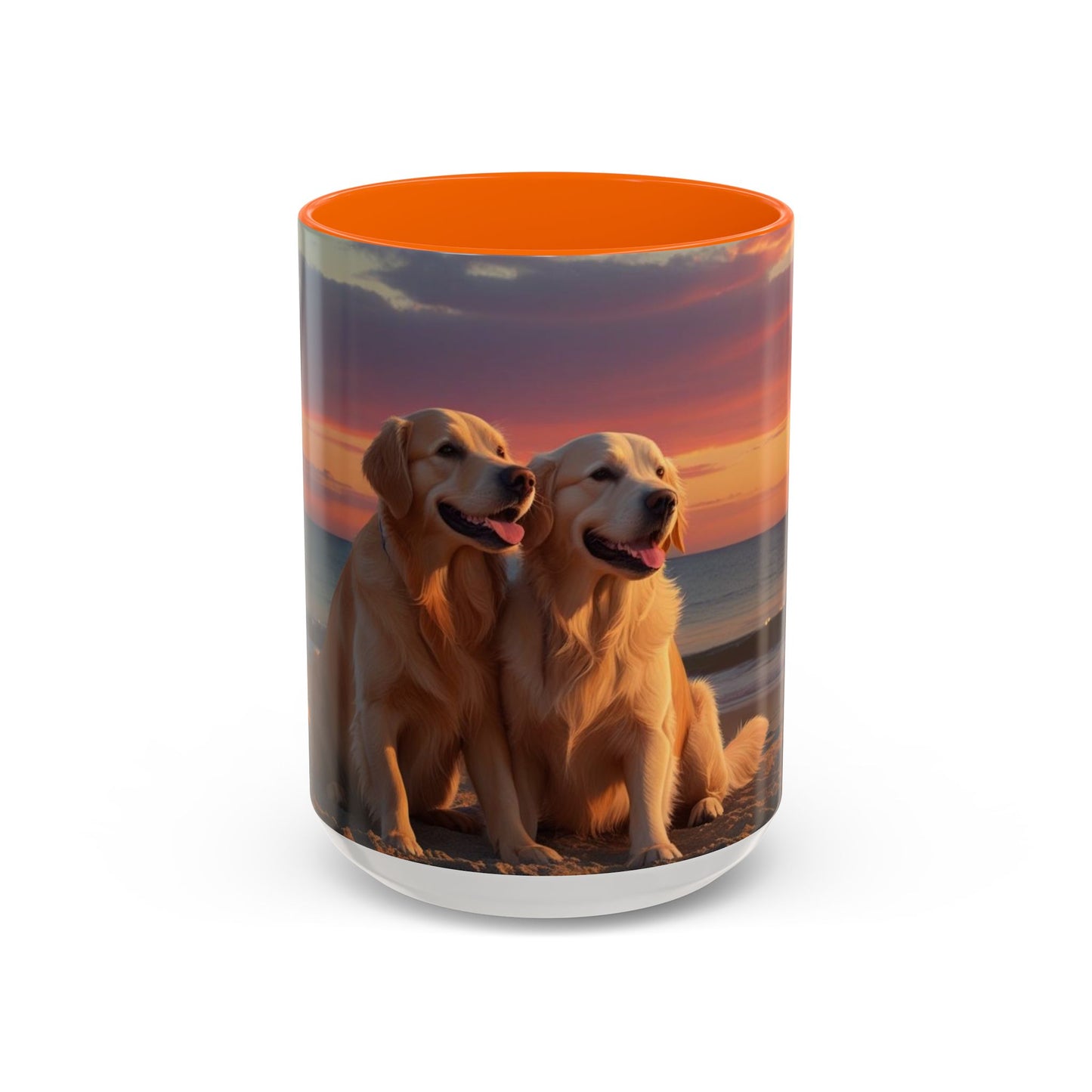 Golden Retriever Love Accent Coffee Mug - Perfect Gift for Dog Lovers