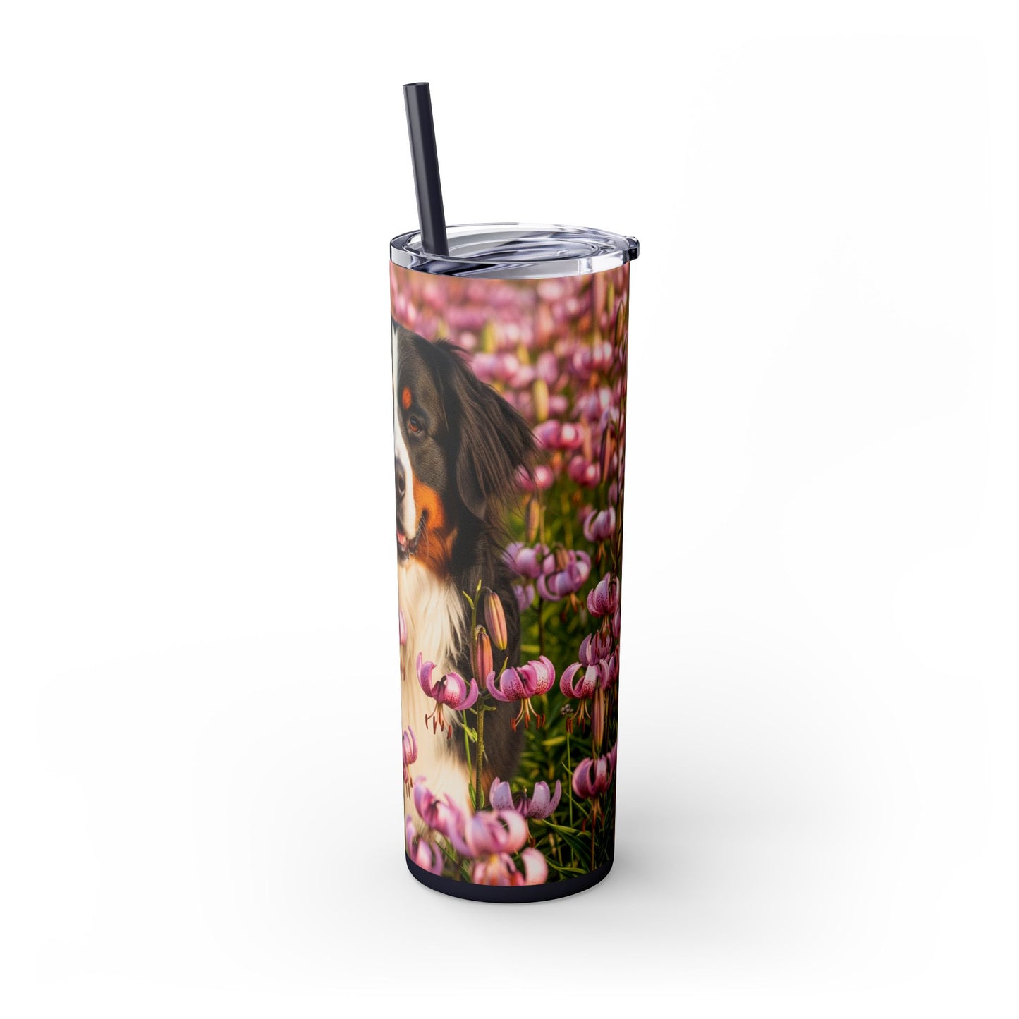 Bernese Mountain Dog Tumbler with Straw, 20oz