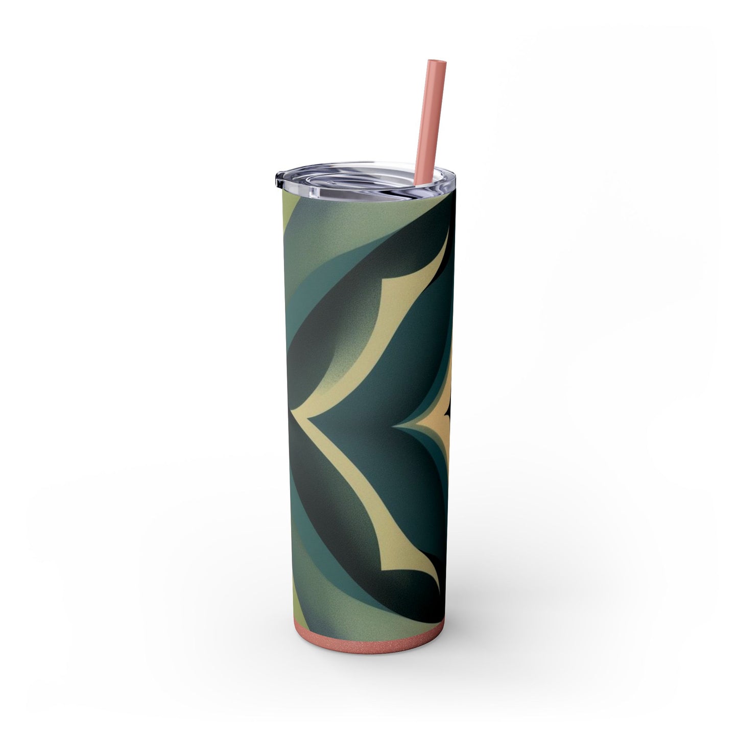 Optical Illusion Skinny Tumbler with Straw, 20oz
