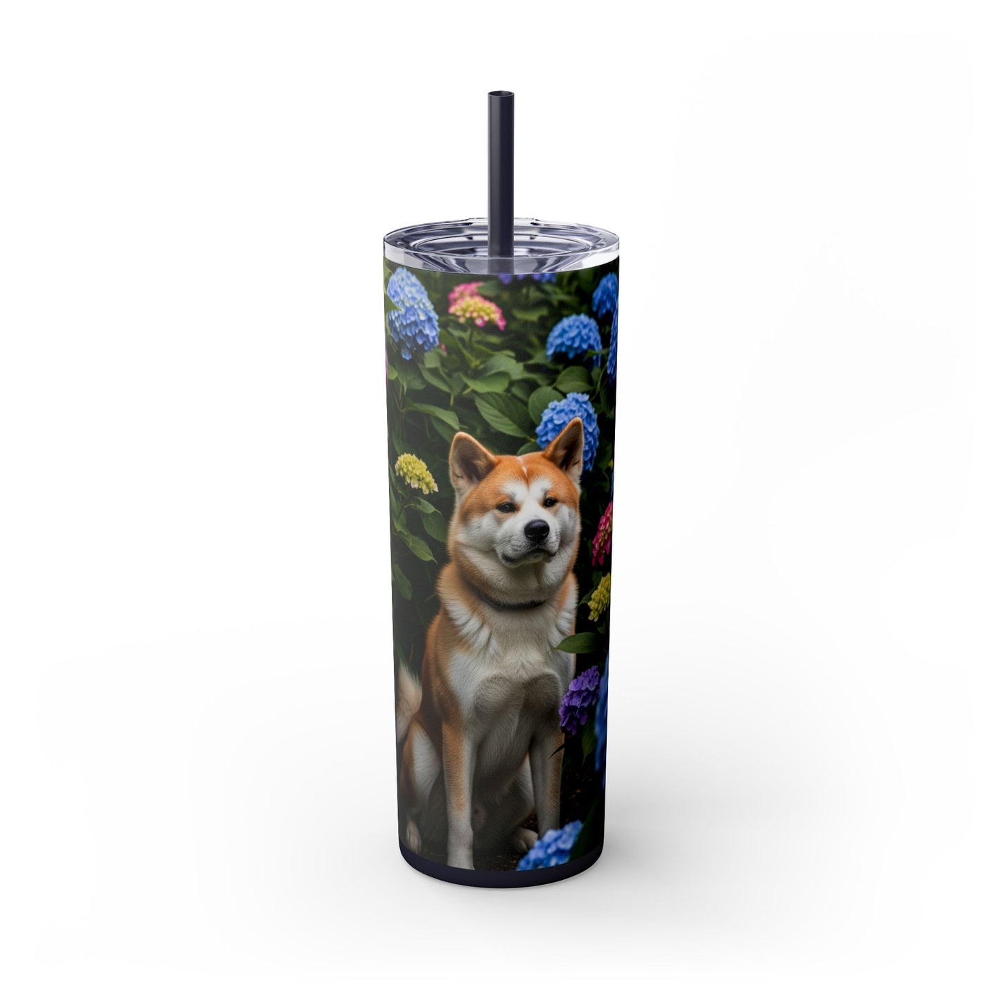 Akita Skinny Tumbler with Straw, 20oz