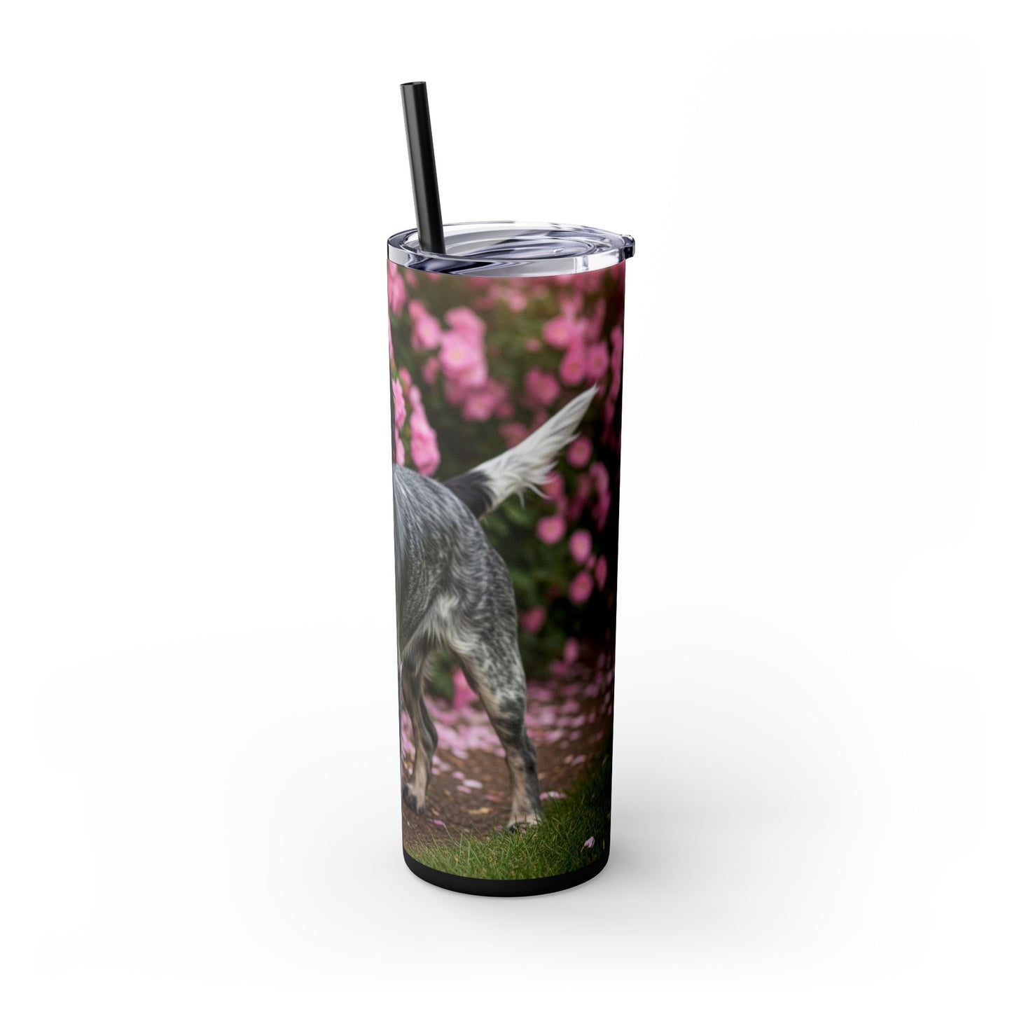 Blue Picardy Spaniel Tumbler with Straw, 20oz