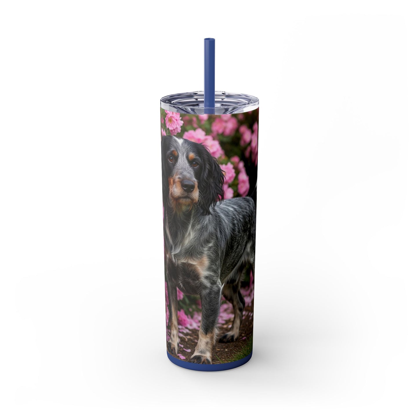 Blue Picardy Spaniel Tumbler with Straw, 20oz