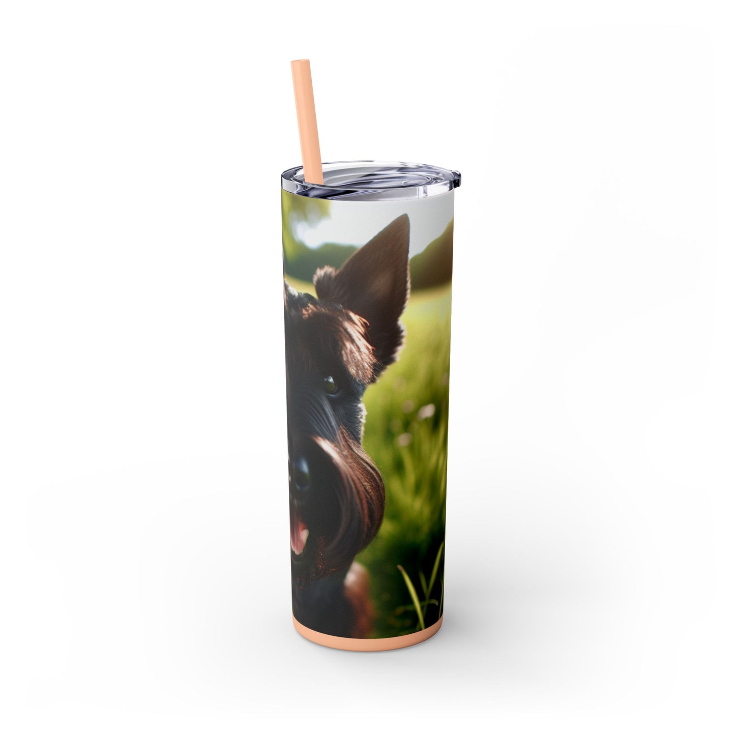 Scottish Terrier Skinny Tumbler with Straw, 20oz