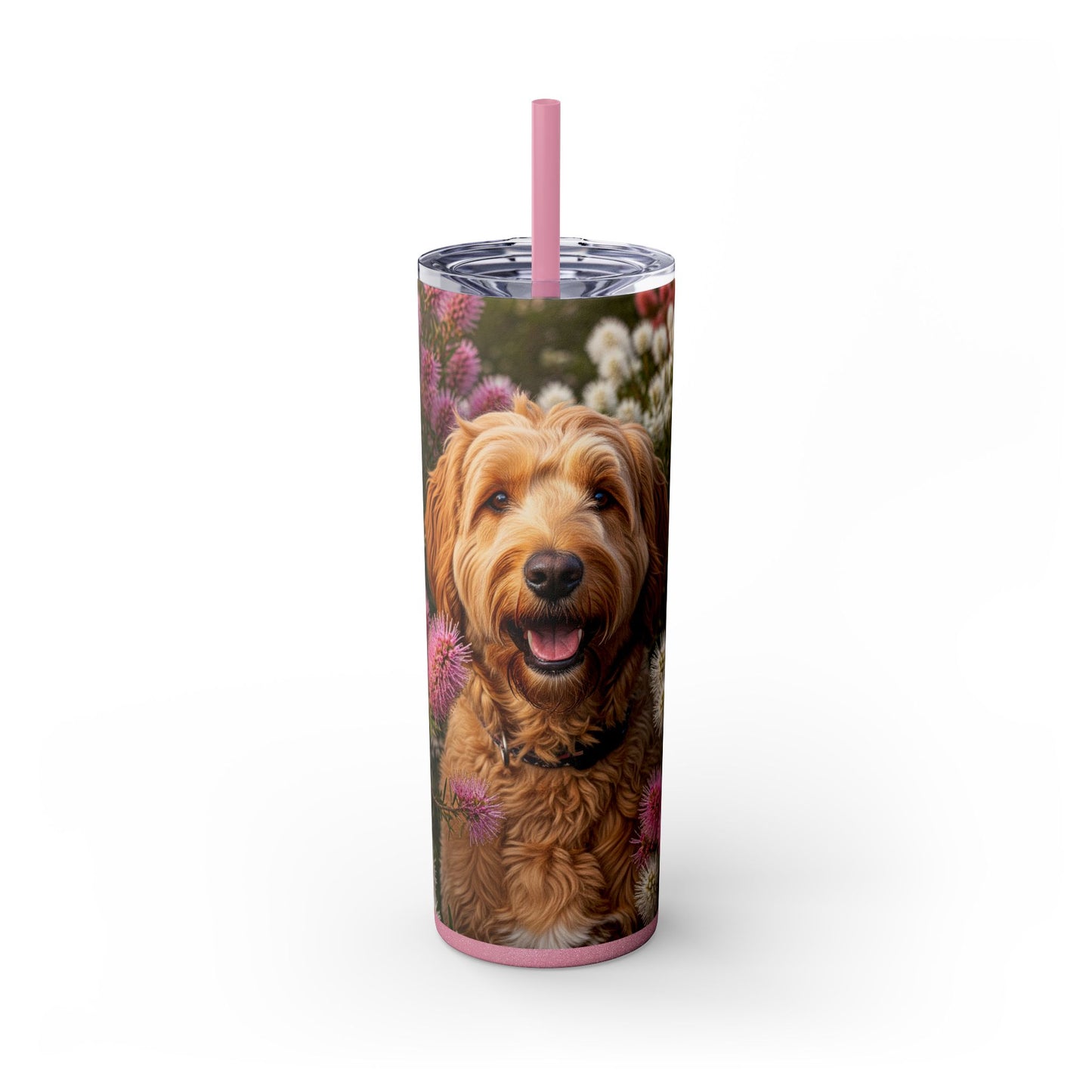Goldendoodle Tumbler with Straw, 20oz