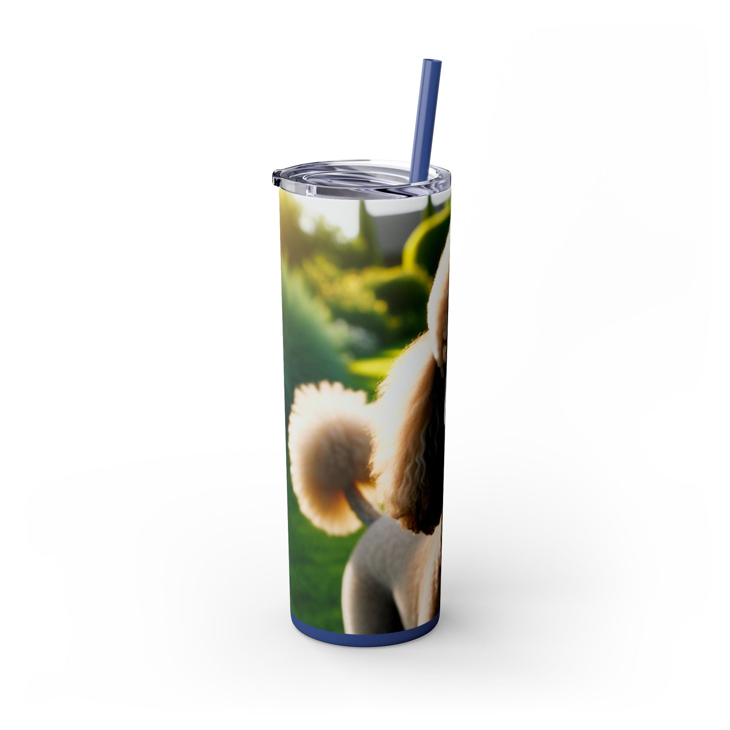 Standard Poodle Skinny Tumbler with Straw, 20oz