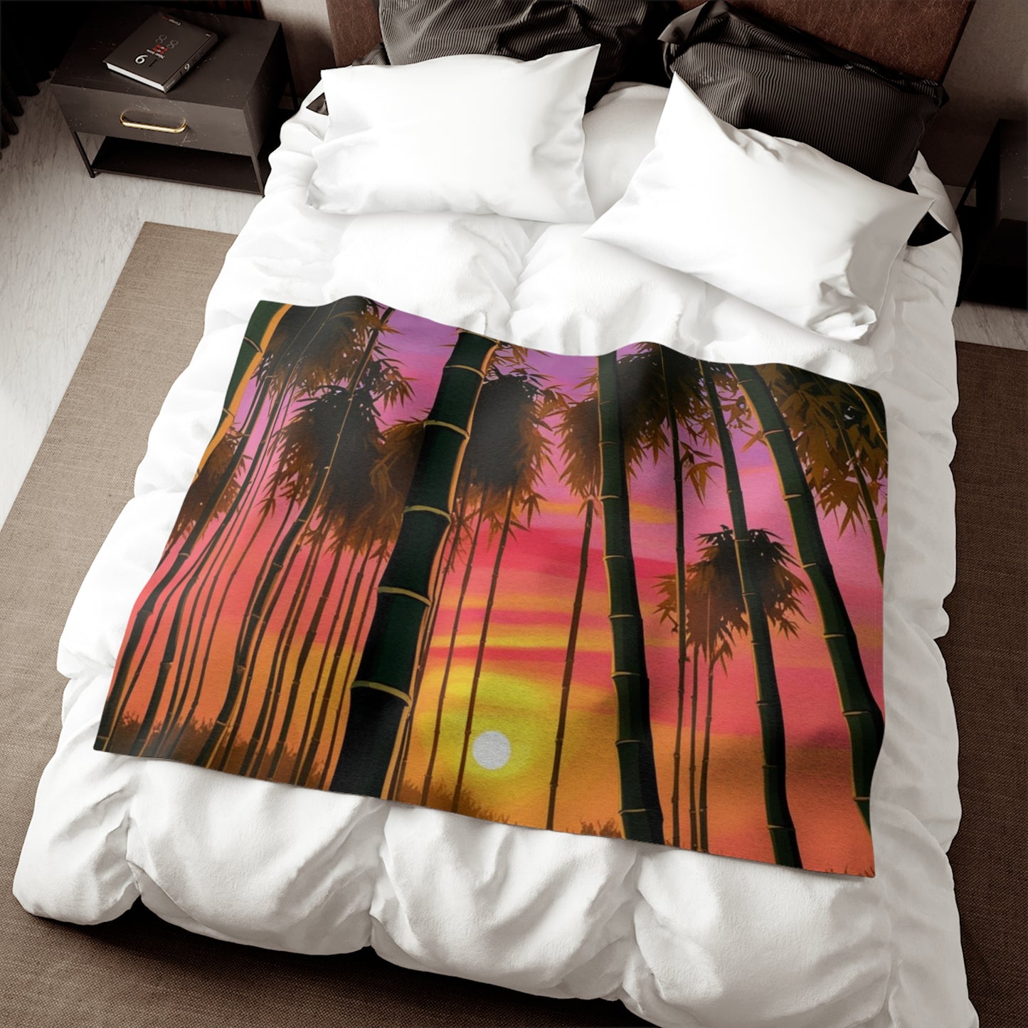 Bamboo Forest Sunrise Sweatshirt Blanket