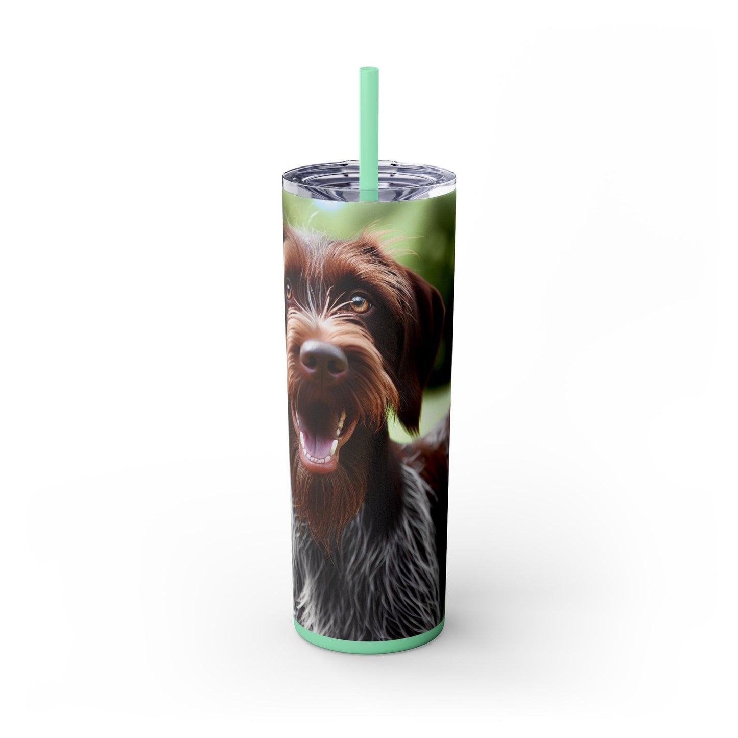 Wirehaired Slovakian Pointer Skinny Tumbler with Straw, 20oz