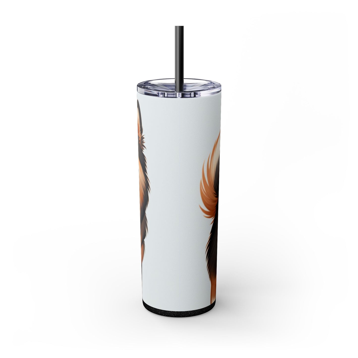 Swedish Vallhund Skinny Tumbler with Straw, 20oz