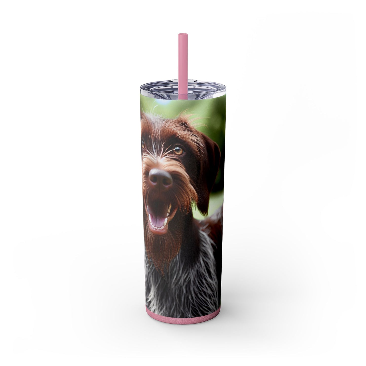 Wirehaired Slovakian Pointer Skinny Tumbler with Straw, 20oz