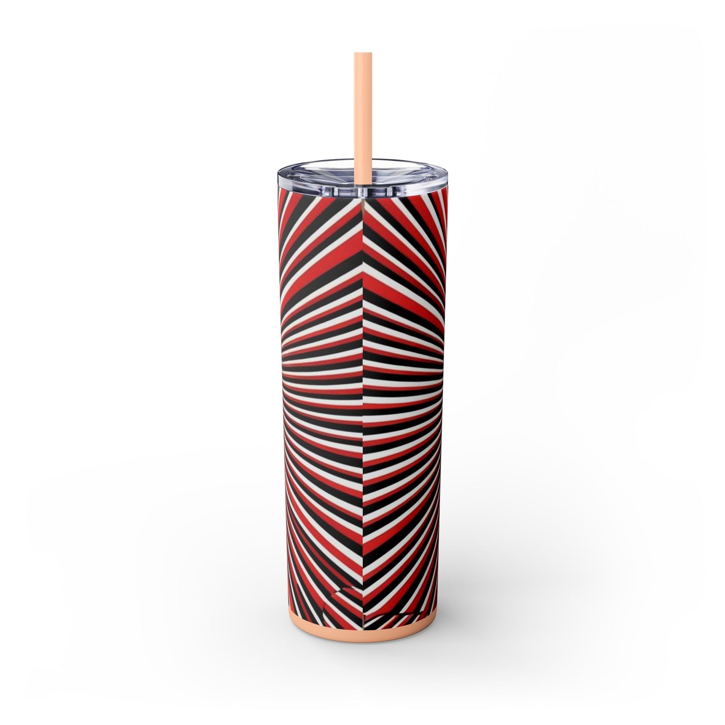 Optical Illusion Skinny Tumbler with Straw, 20oz