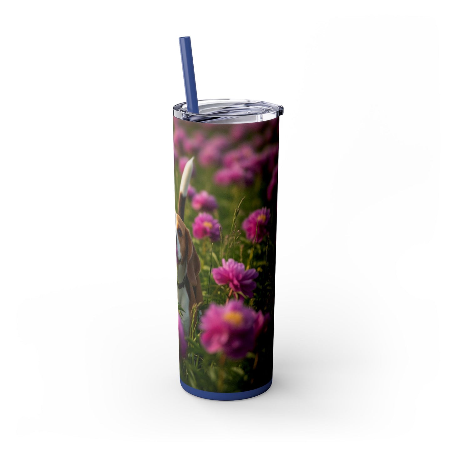 Beagle Skinny Tumbler with Straw, 20oz