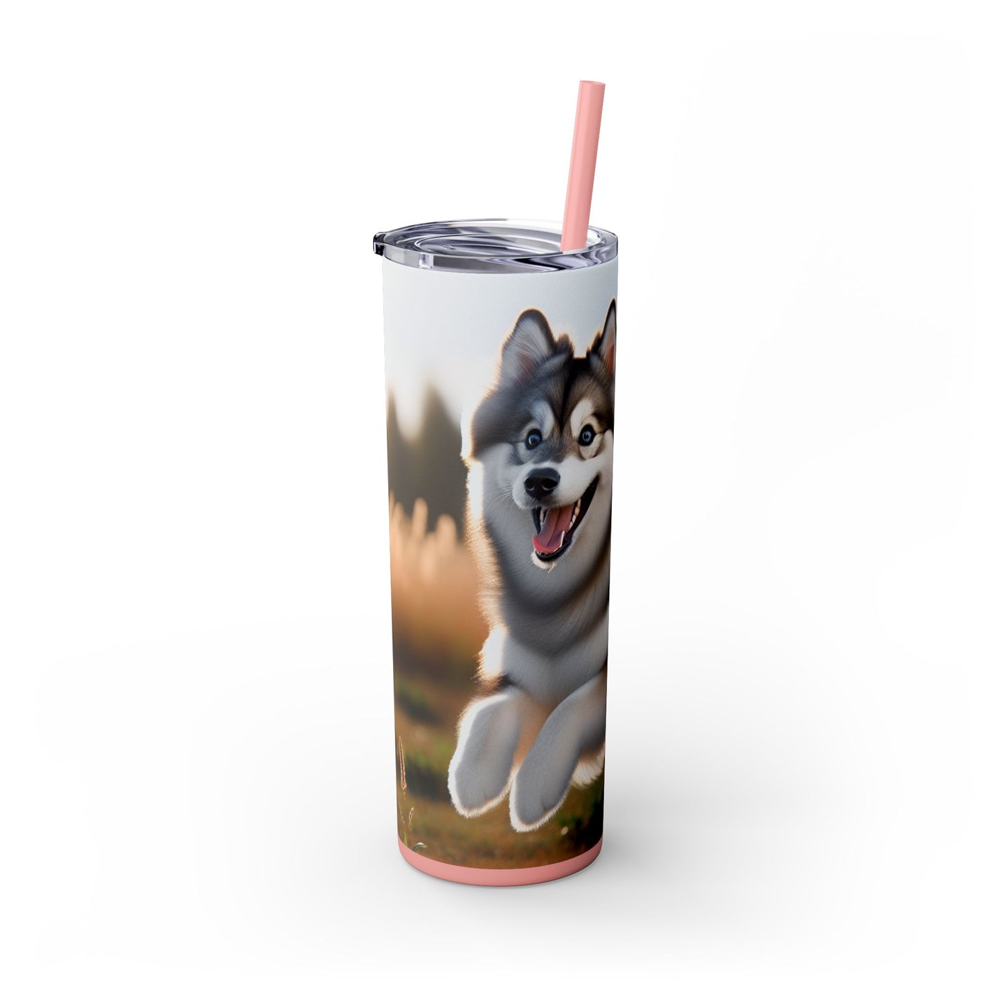 Alaskan Klee Kai Skinny Tumbler with Straw, 20oz