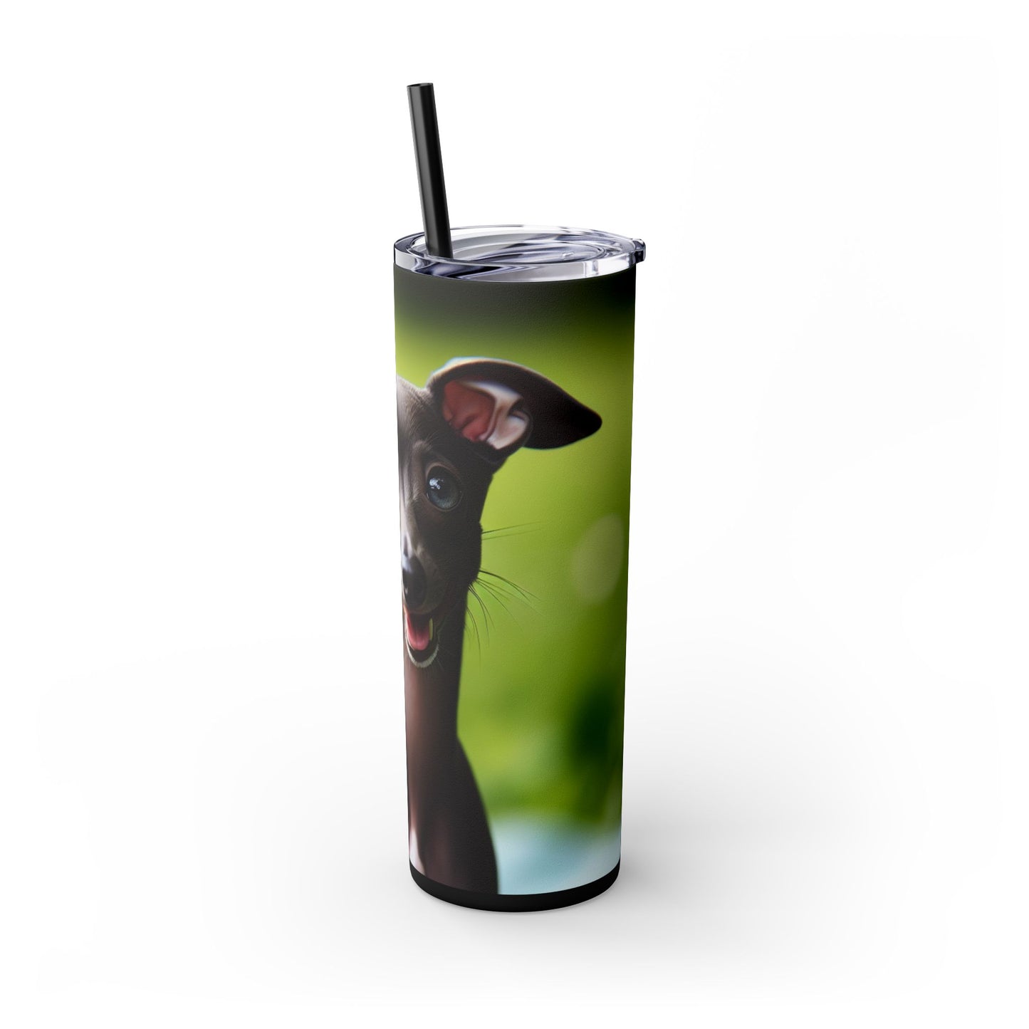Italian Greyhound Tumbler with Straw, 20oz