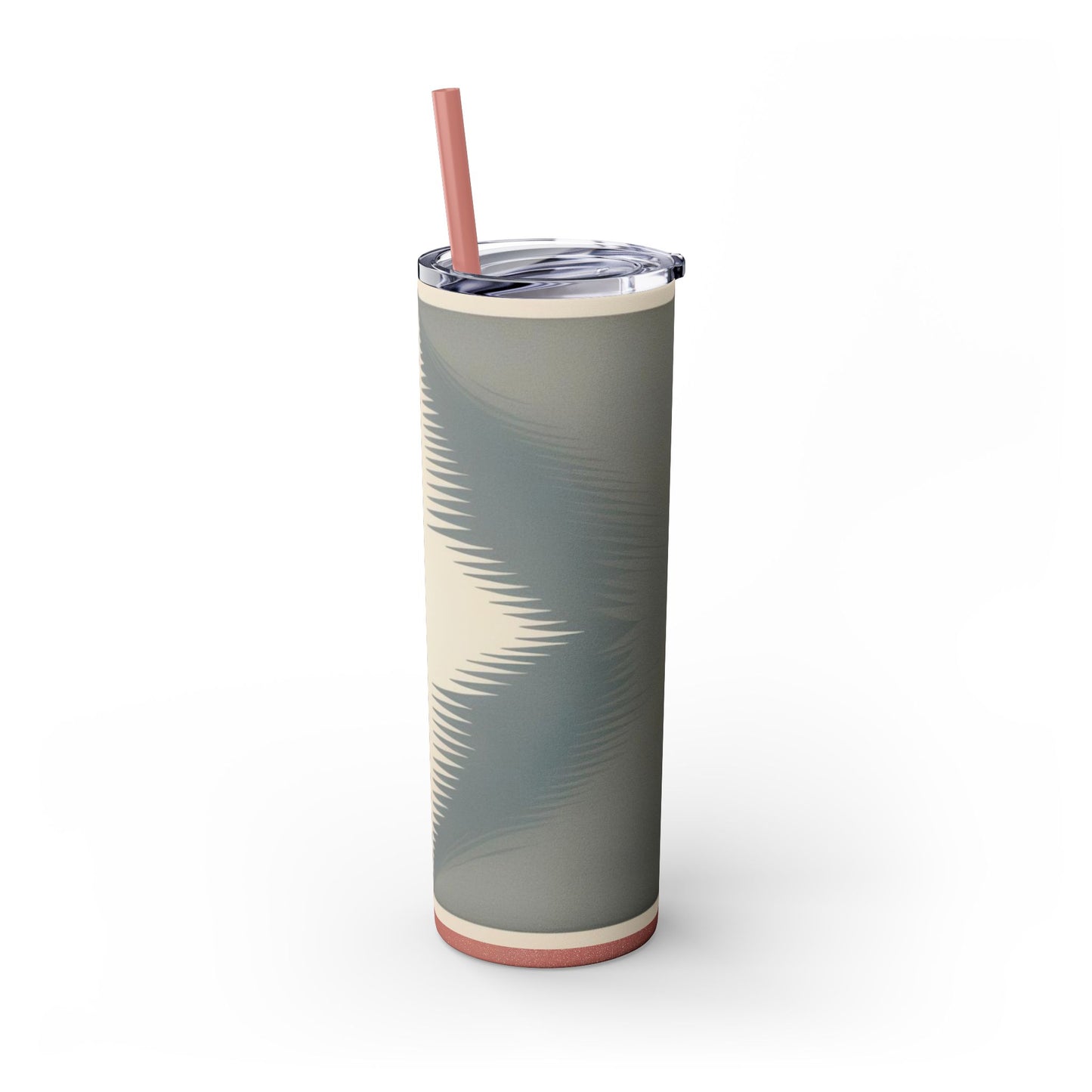 Optical Illusion Skinny Tumbler with Straw, 20oz