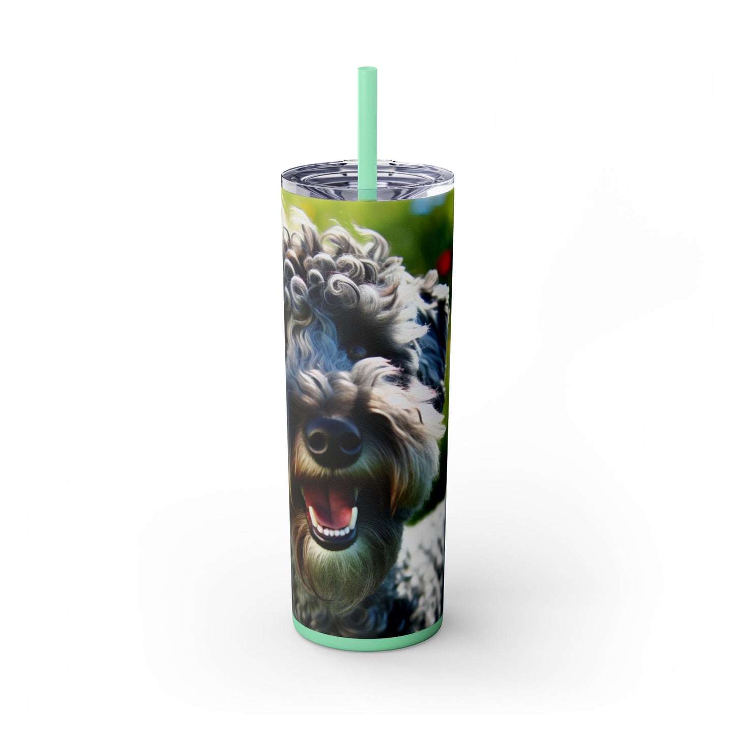 Kerry Blue Terrier Tumbler with Straw, 20oz