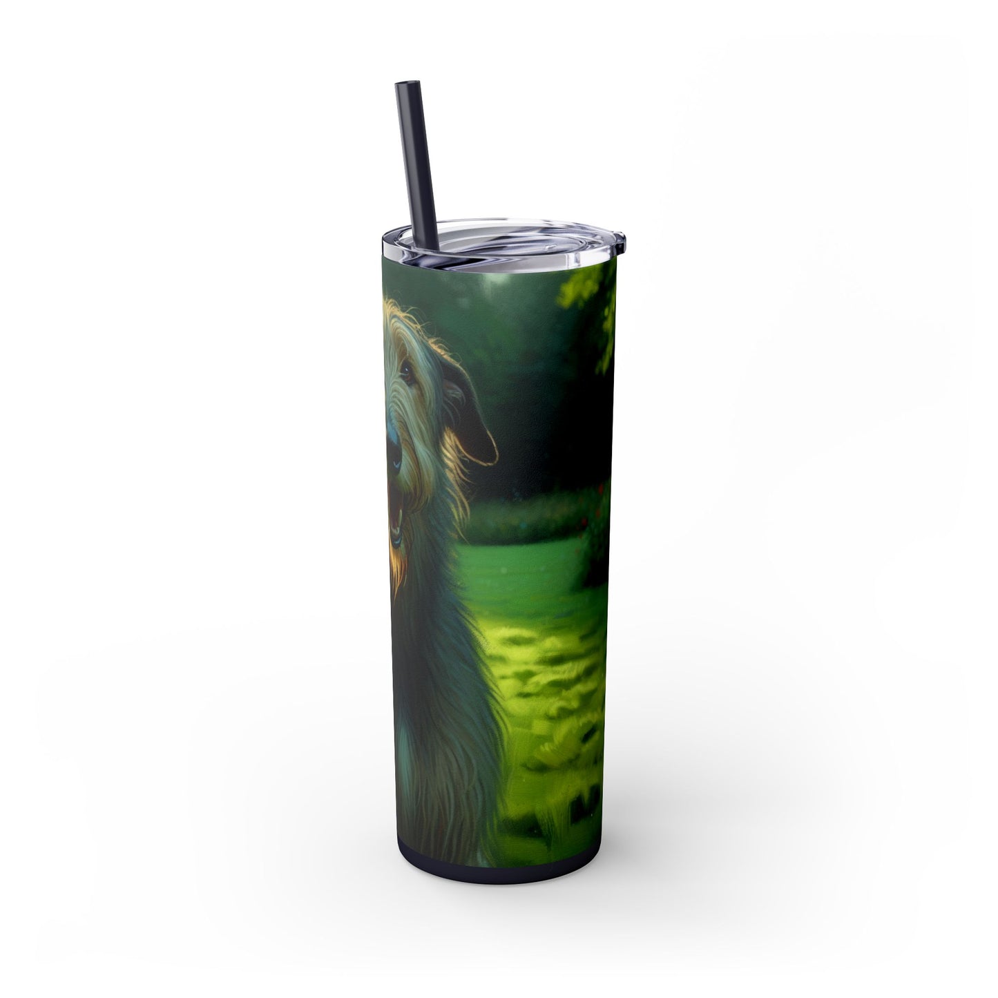 Irish Wolfhound Tumbler with Straw, 20oz