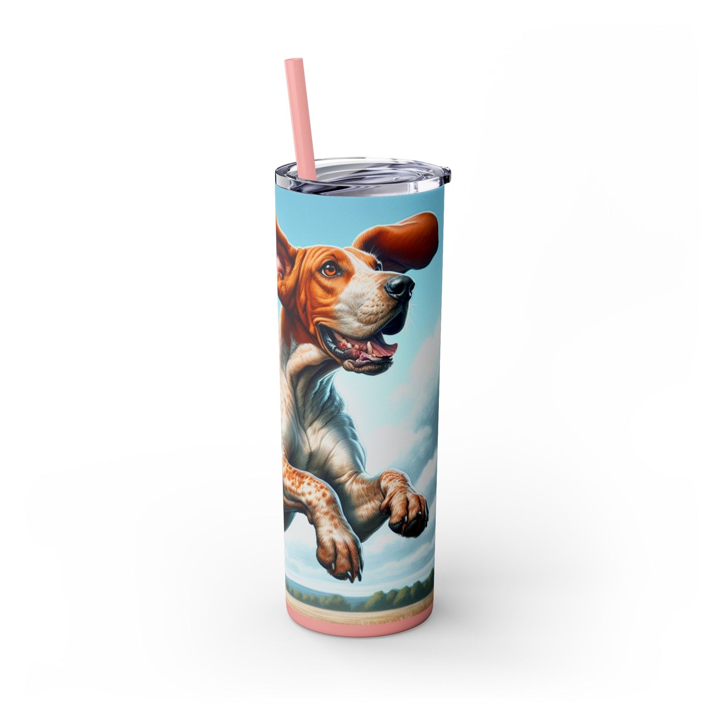 American English Coonhound Tumbler with Straw, 20oz