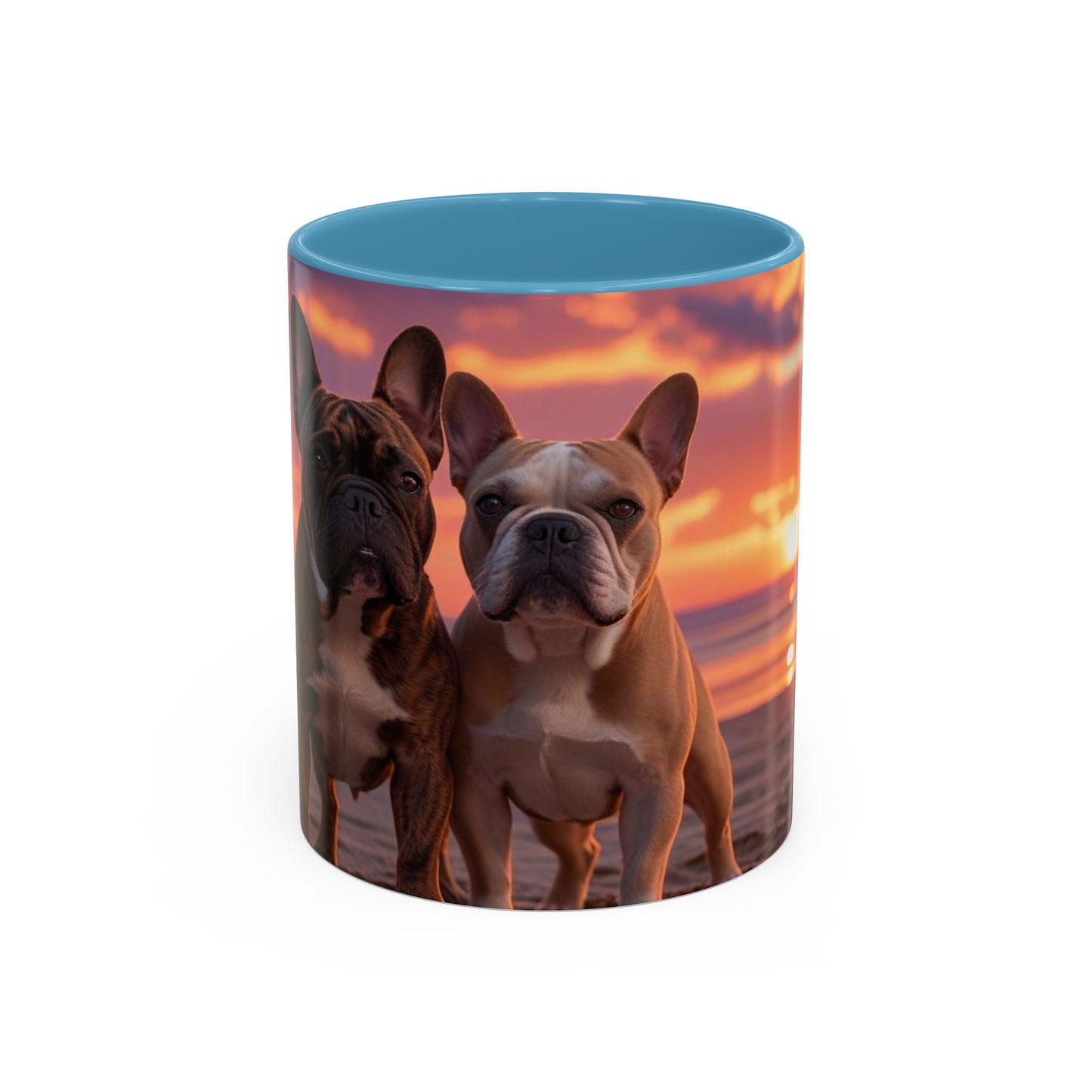 French Bulldog Love Accent Coffee Mug - Perfect Gift for Dog Lovers