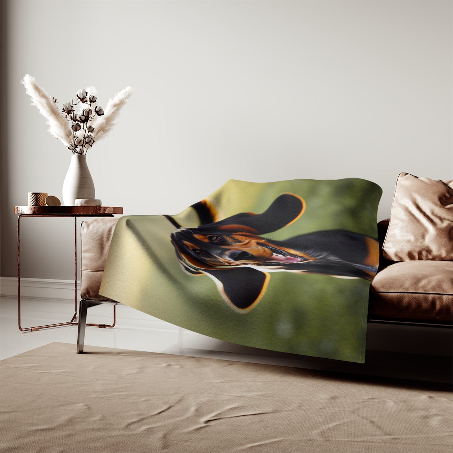 Black and Tan Coonhound Sweatshirt Blanket