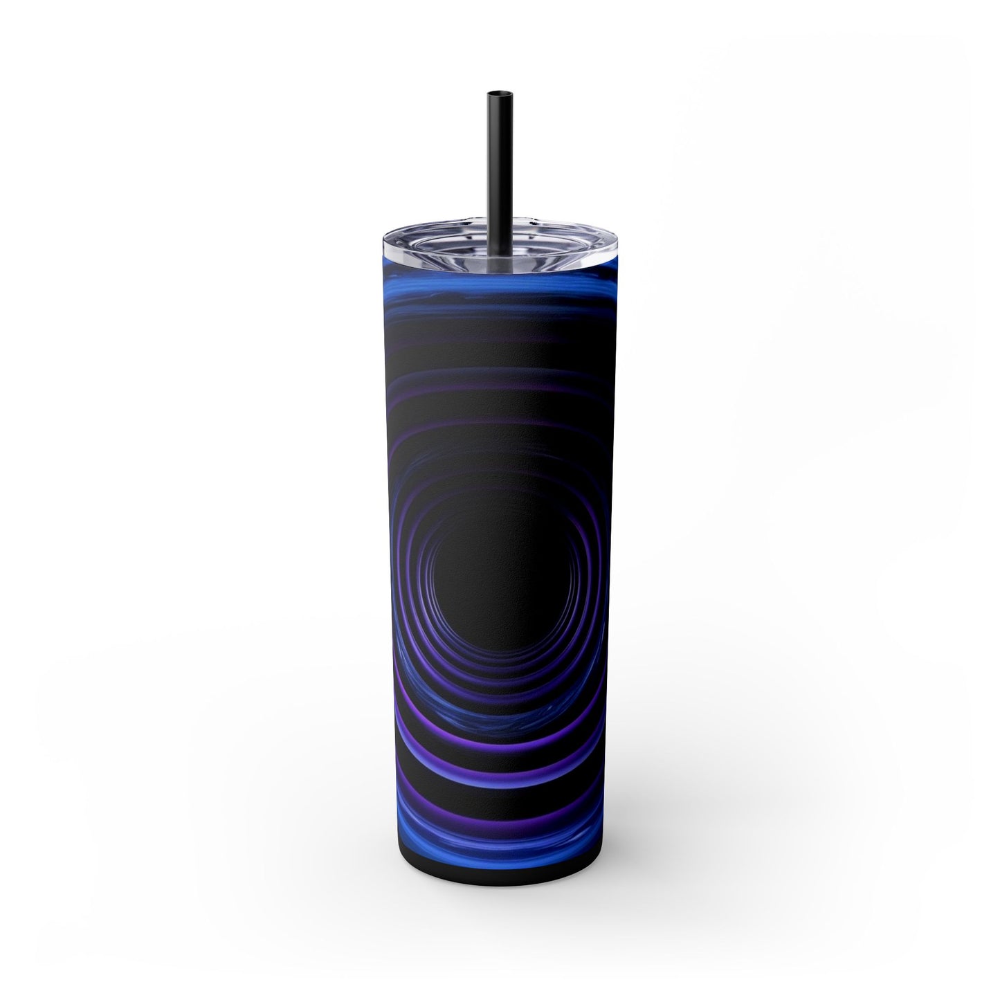 Optical Illusion Skinny Tumbler with Straw, 20oz