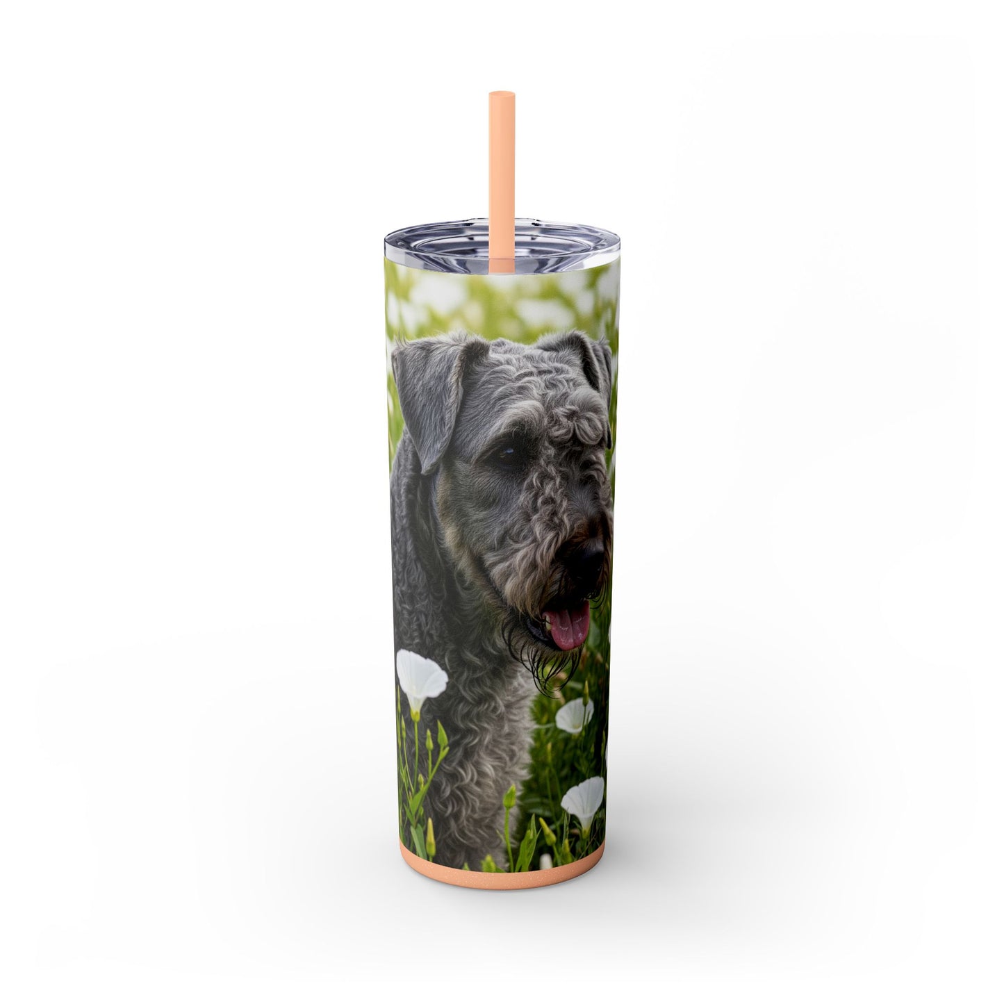 Kerry Blue Terrier Tumbler with Straw, 20oz