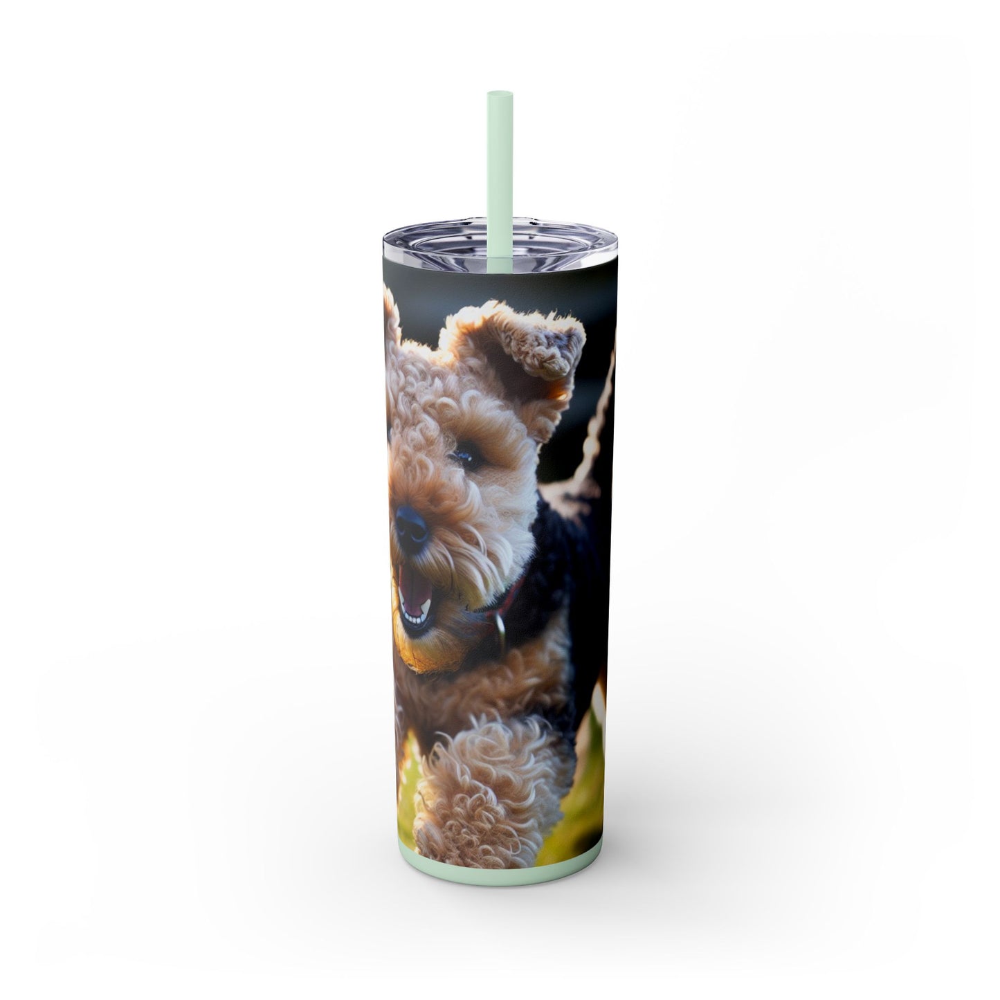 Lakeland Terrier Skinny Tumbler with Straw, 20oz