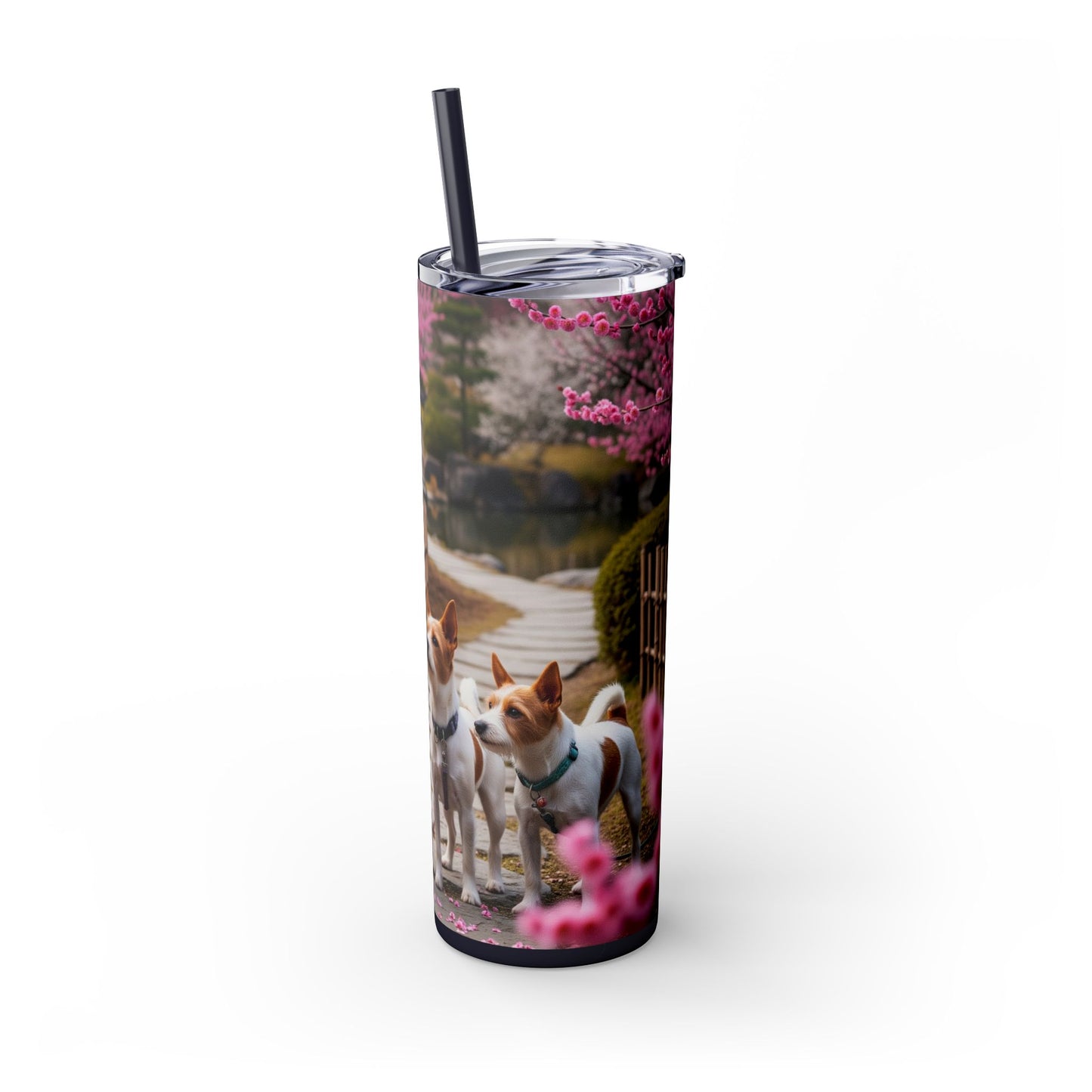 Japanese Terrier Tumbler with Straw, 20oz