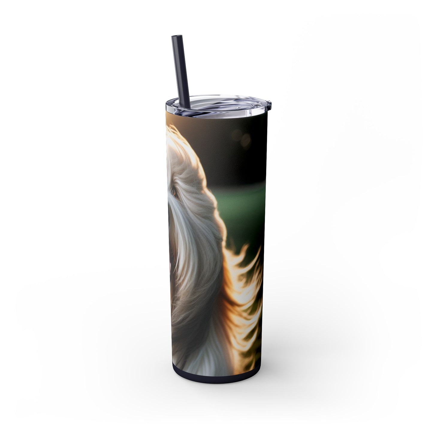 Bearded Collie Tumbler with Straw, 20oz