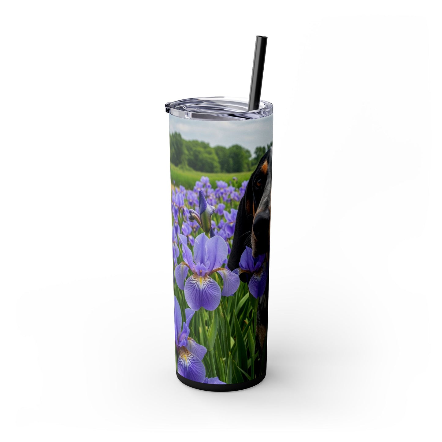 Bluetick Coonhound Tumbler with Straw, 20oz