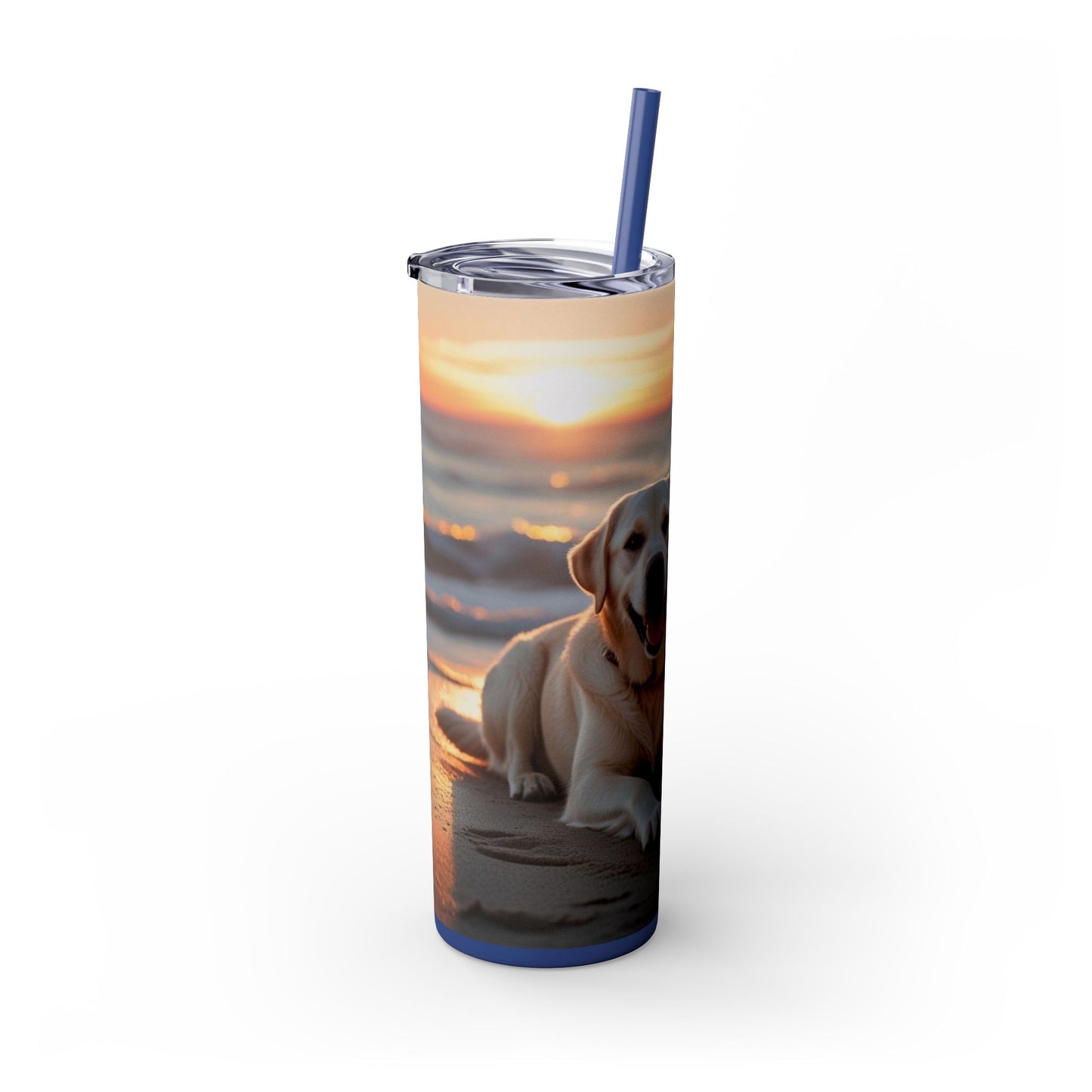 Labrador Retriever Love Skinny Tumbler with Straw, 20oz