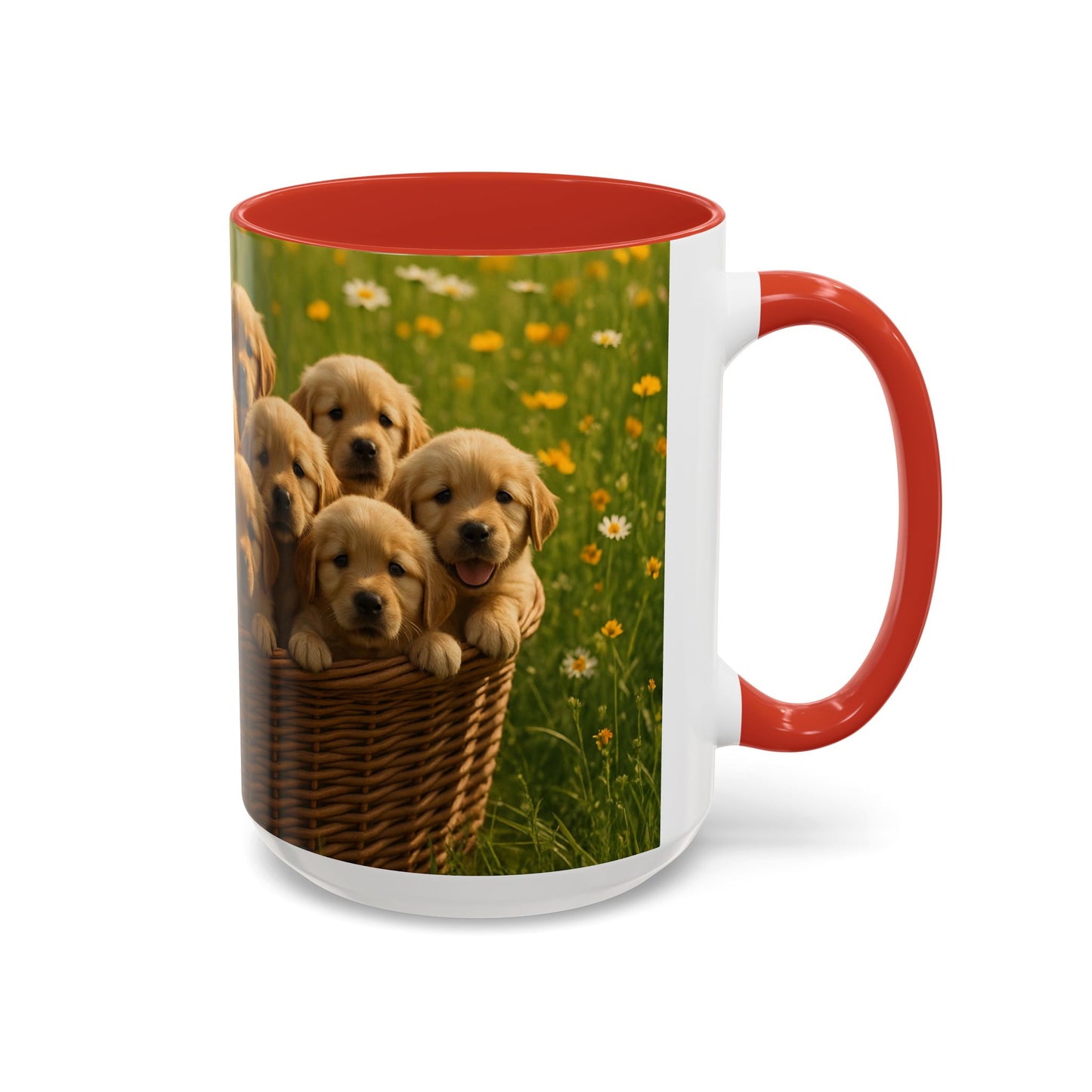 Golden Retriever puppies Accent Coffee Mug - Perfect Gift for Dog Lovers