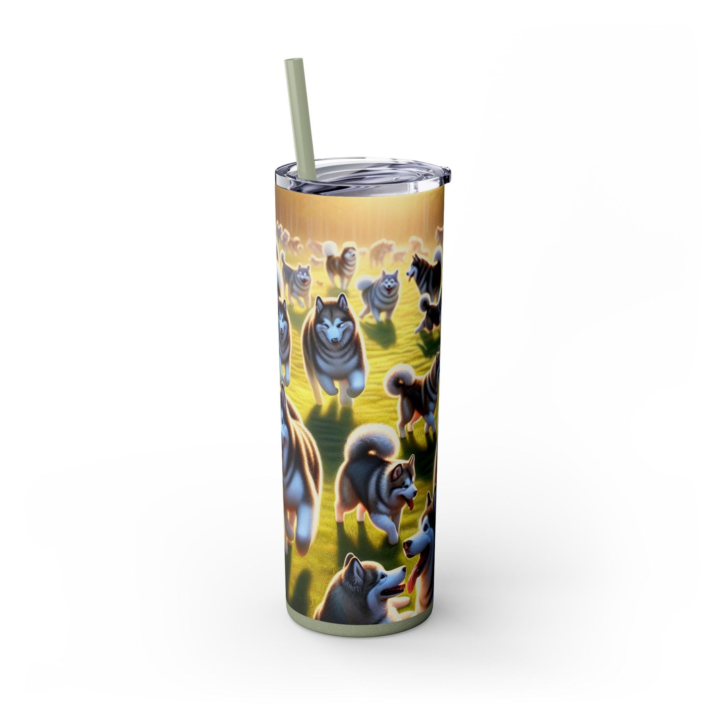 Alaskan Malamute Tumbler with Straw, 20oz