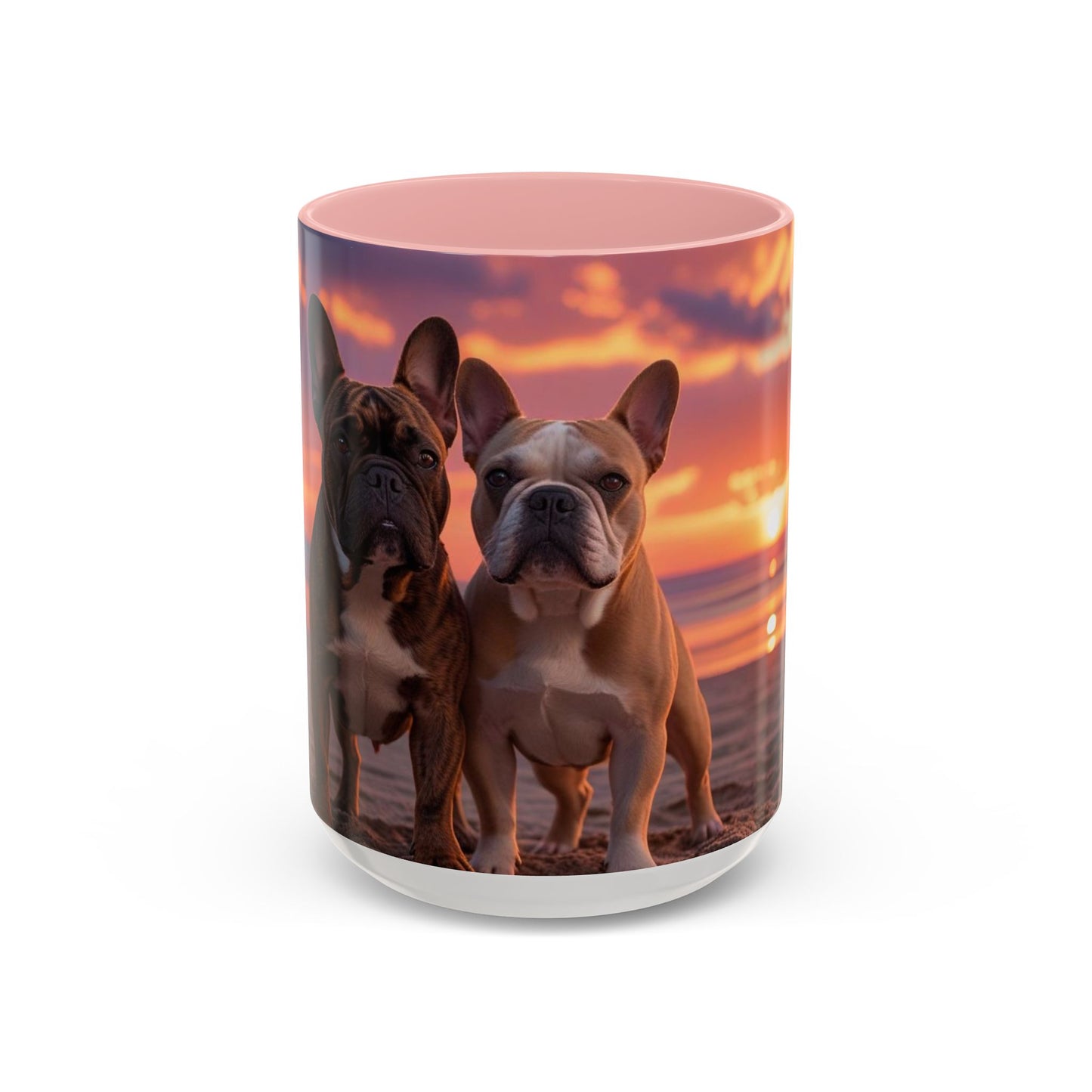 French Bulldog Love Accent Coffee Mug - Perfect Gift for Dog Lovers