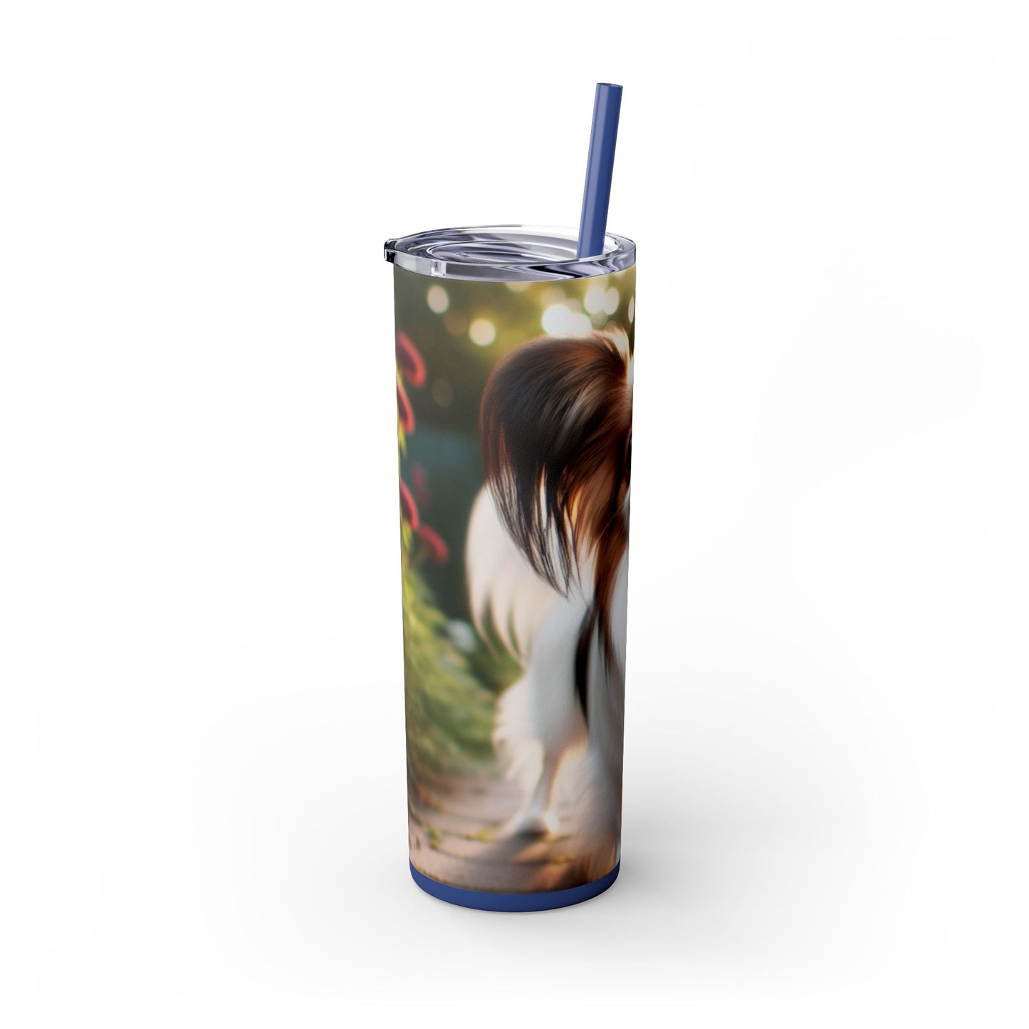 Papillon Skinny Tumbler with Straw, 20oz