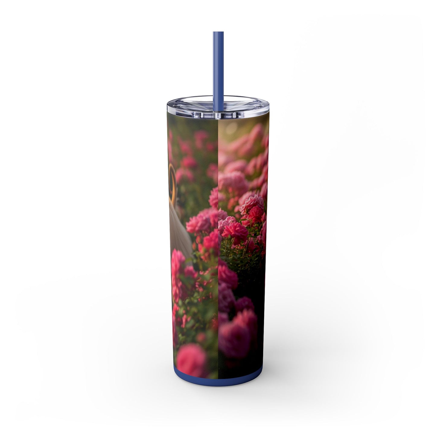 Afghan Hound Skinny Tumbler with Straw, 20oz