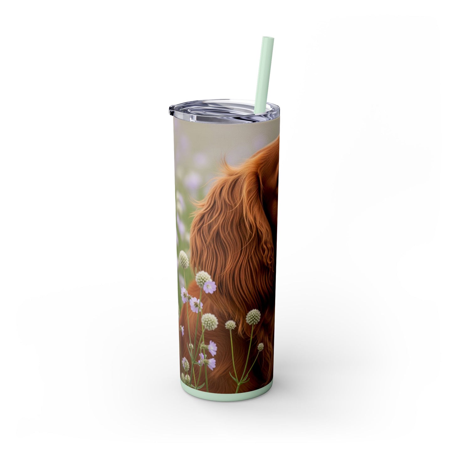 Sussex Spaniel Skinny Tumbler with Straw, 20oz
