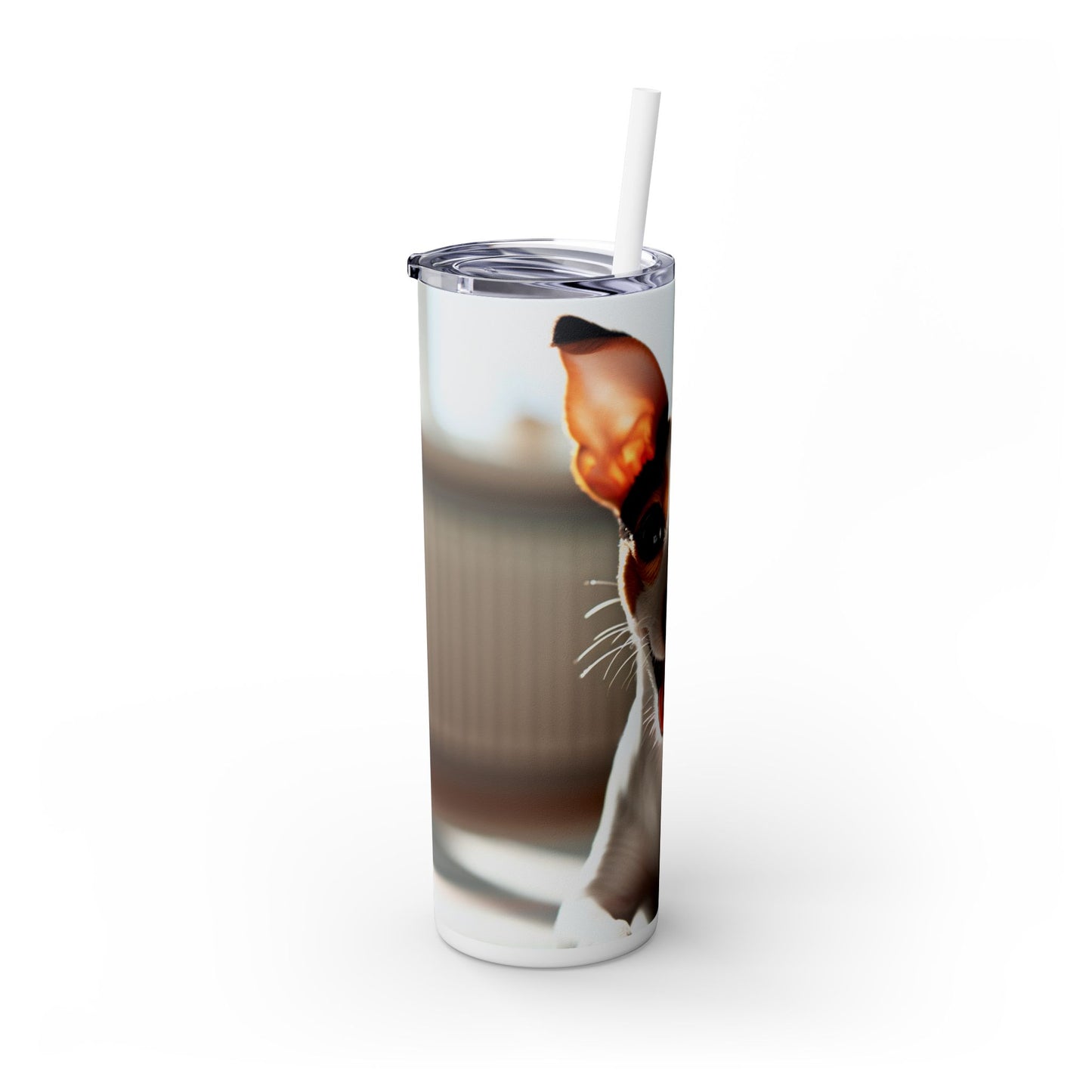 Toy Fox Terrier Tumbler with Straw, 20oz