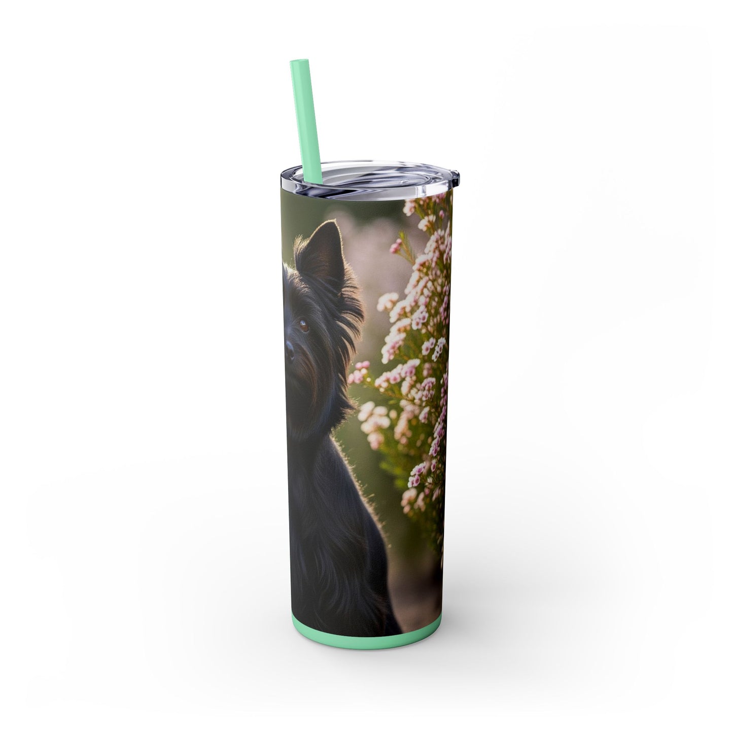 Australian Silky Terrier Tumbler with Straw, 20oz