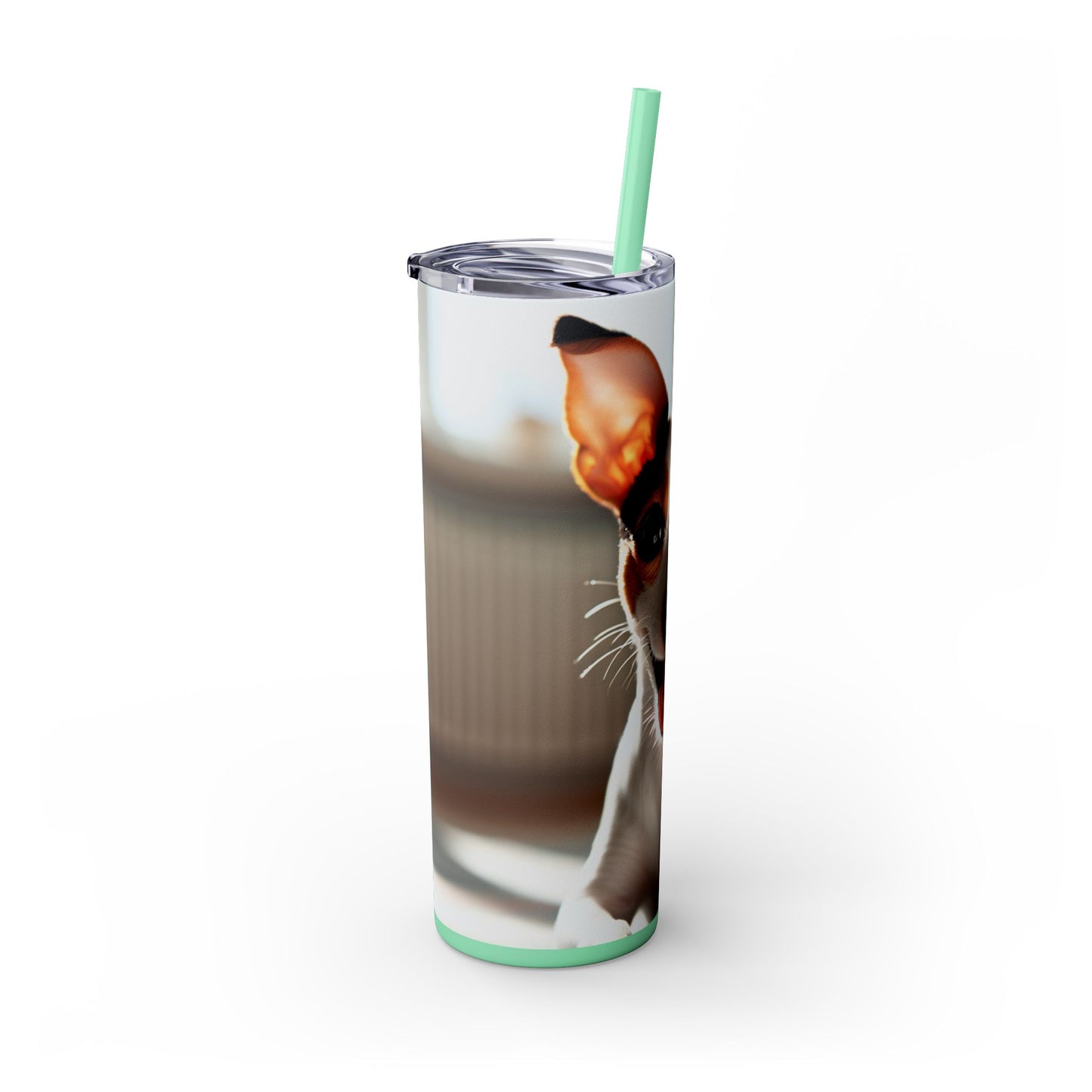 Toy Fox Terrier Tumbler with Straw, 20oz