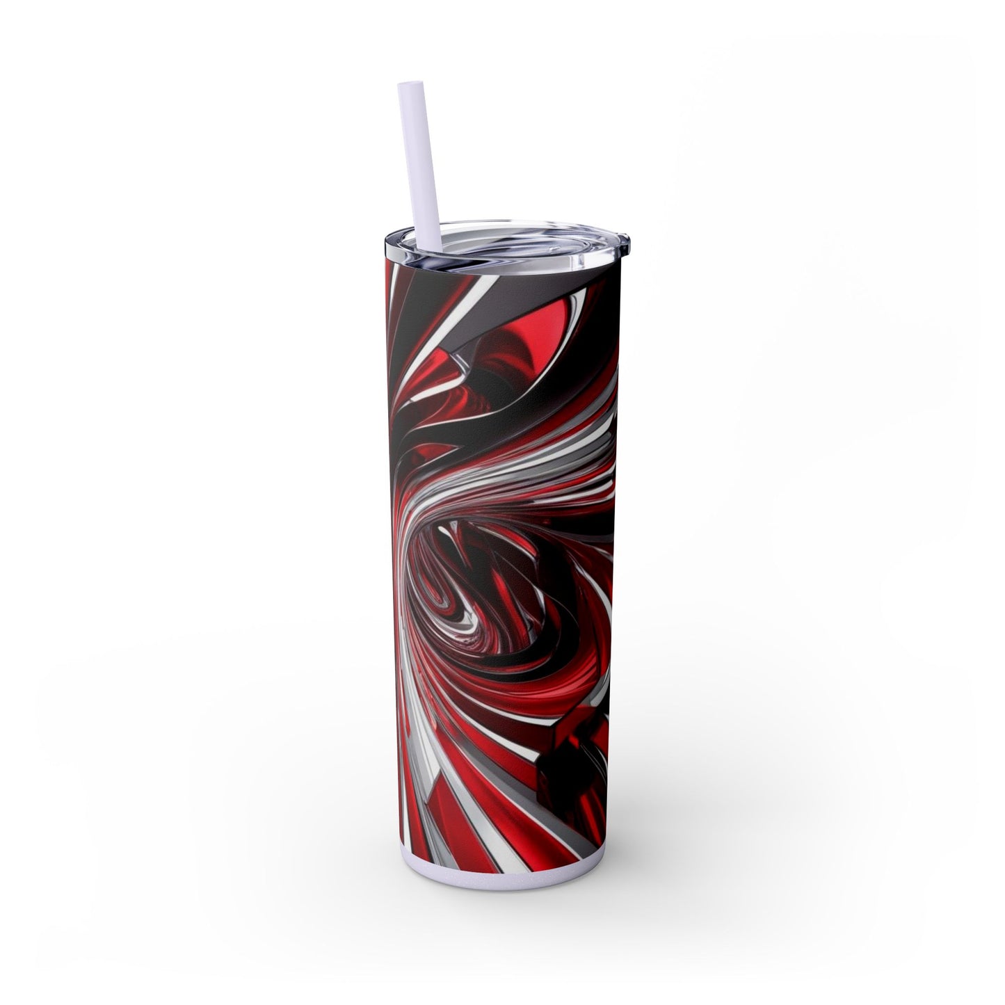 Optical Illusion Skinny Tumbler with Straw, 20oz