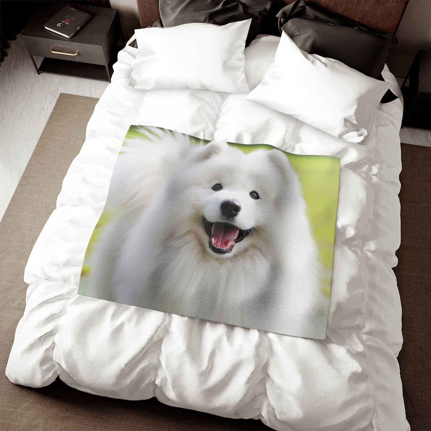 Samoyed Sweatshirt Blanket