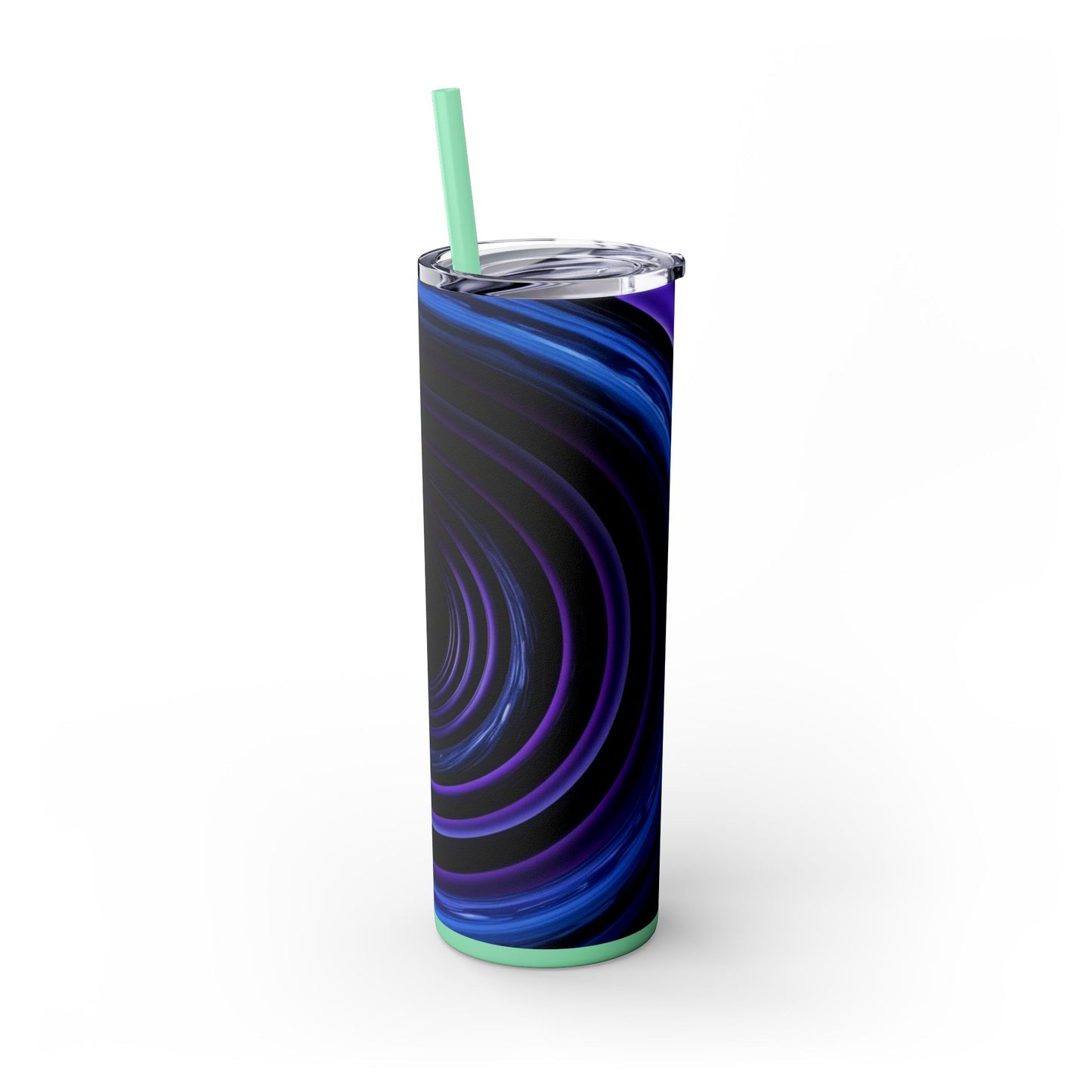 Optical Illusion Skinny Tumbler with Straw, 20oz