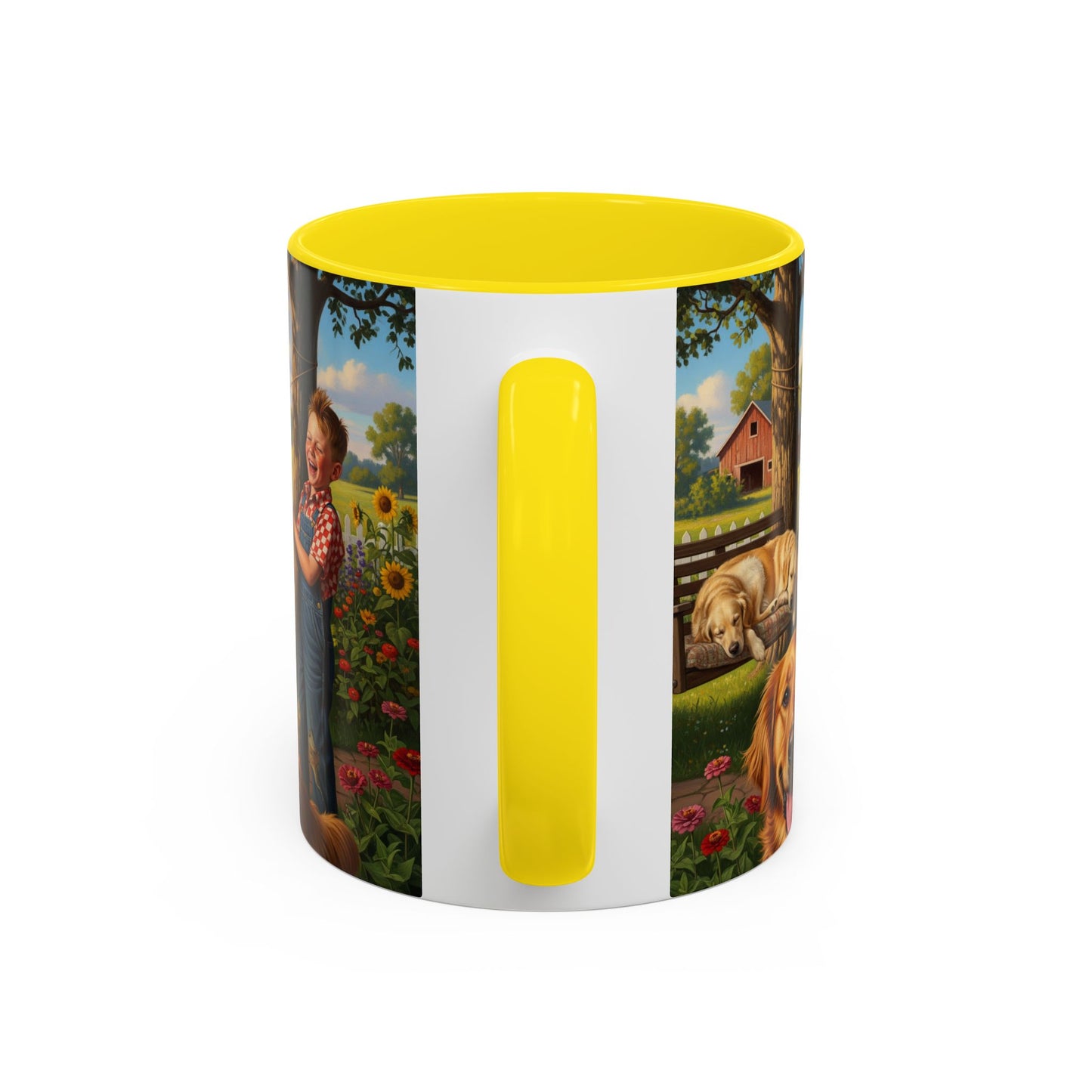 Golden Retriever Accent Coffee Mug - Perfect Gift for Dog Lovers